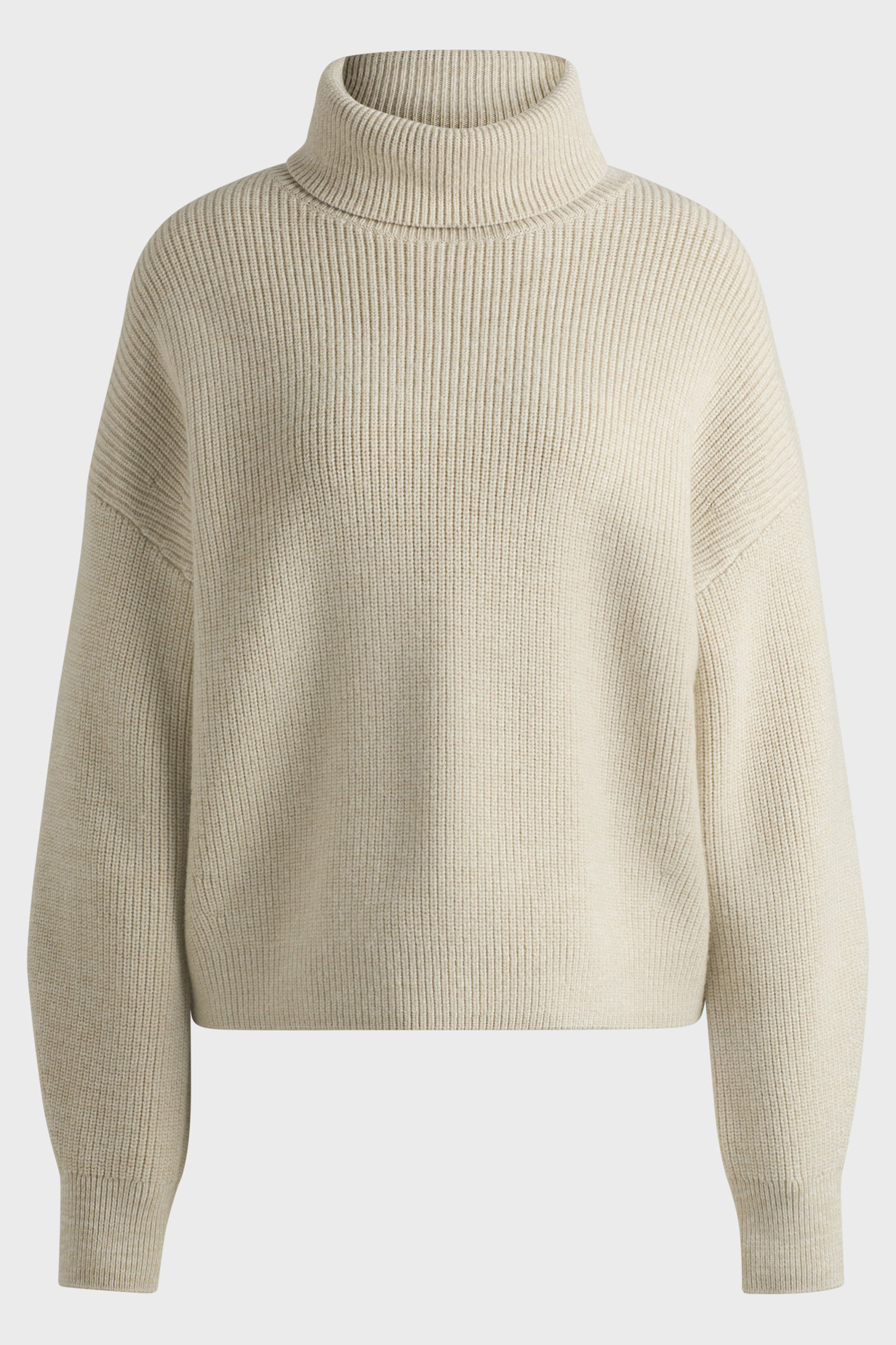 BOSS Ribbed Virgin Wool Turtleneck Sweater Fernadina