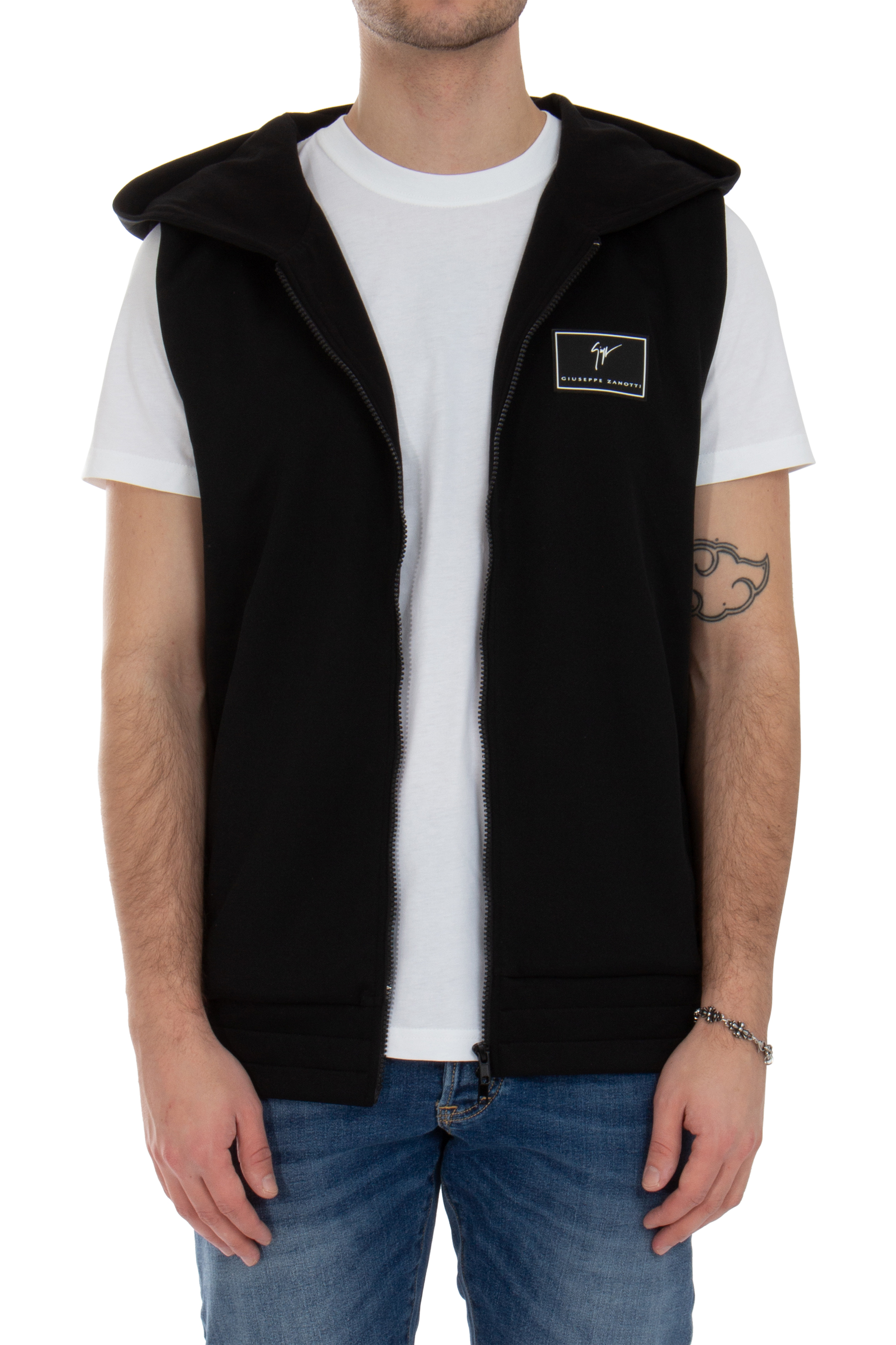 GIUSEPPE ZANOTTI Sleeveless Track Jacket