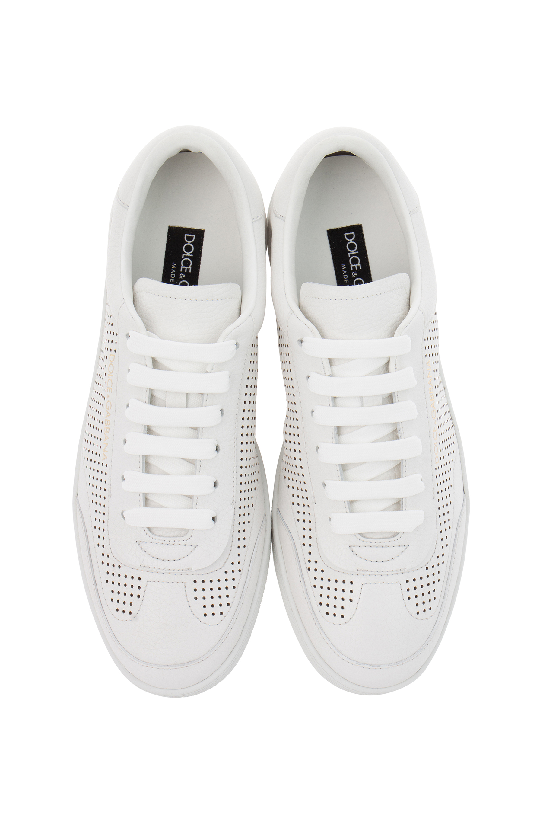 DOLCE & GABBANA Perforated Leather Sneakers Saint Tropez