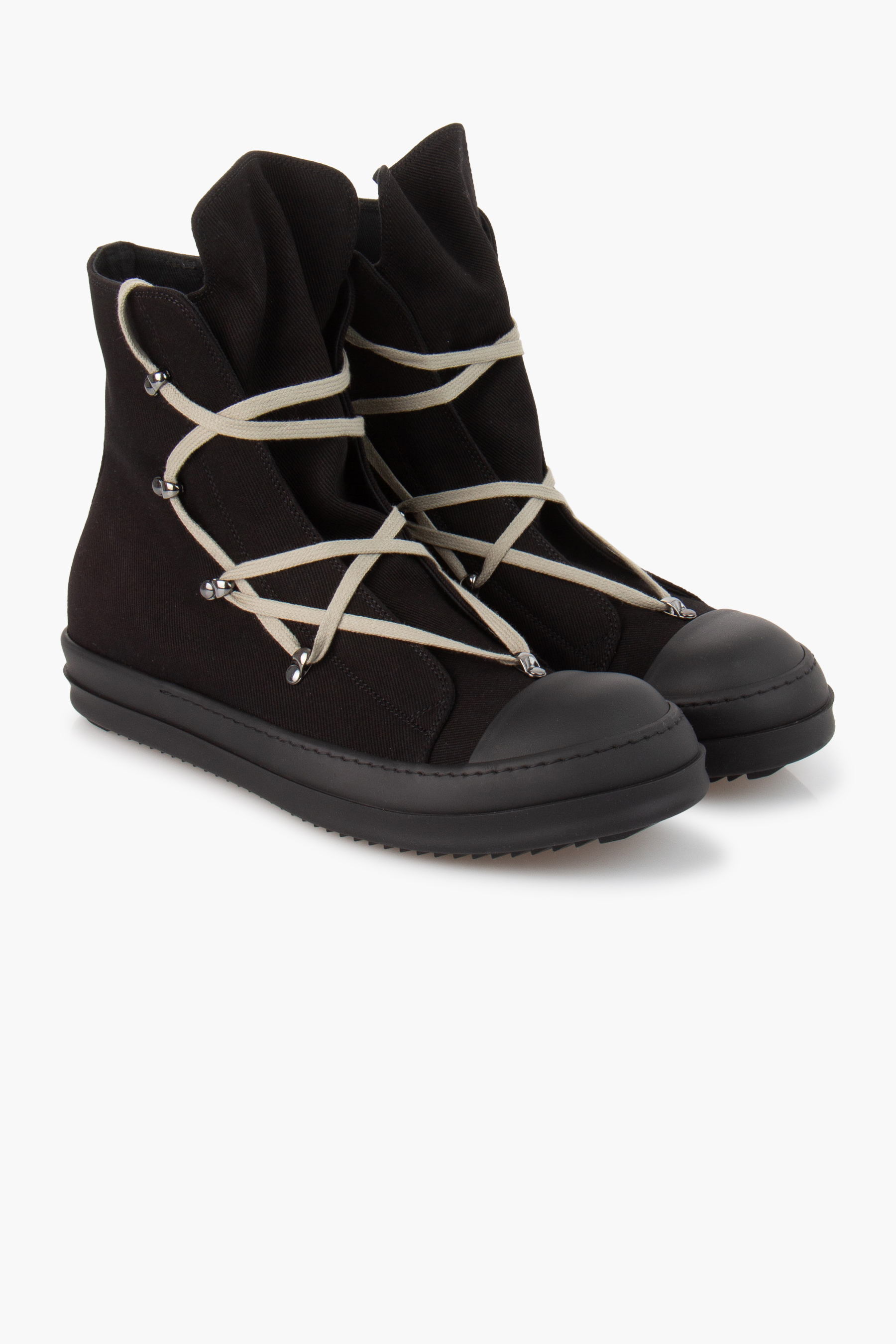 RICK OWENS DRKSHDW Overdyed Denim Hexa Sneakers