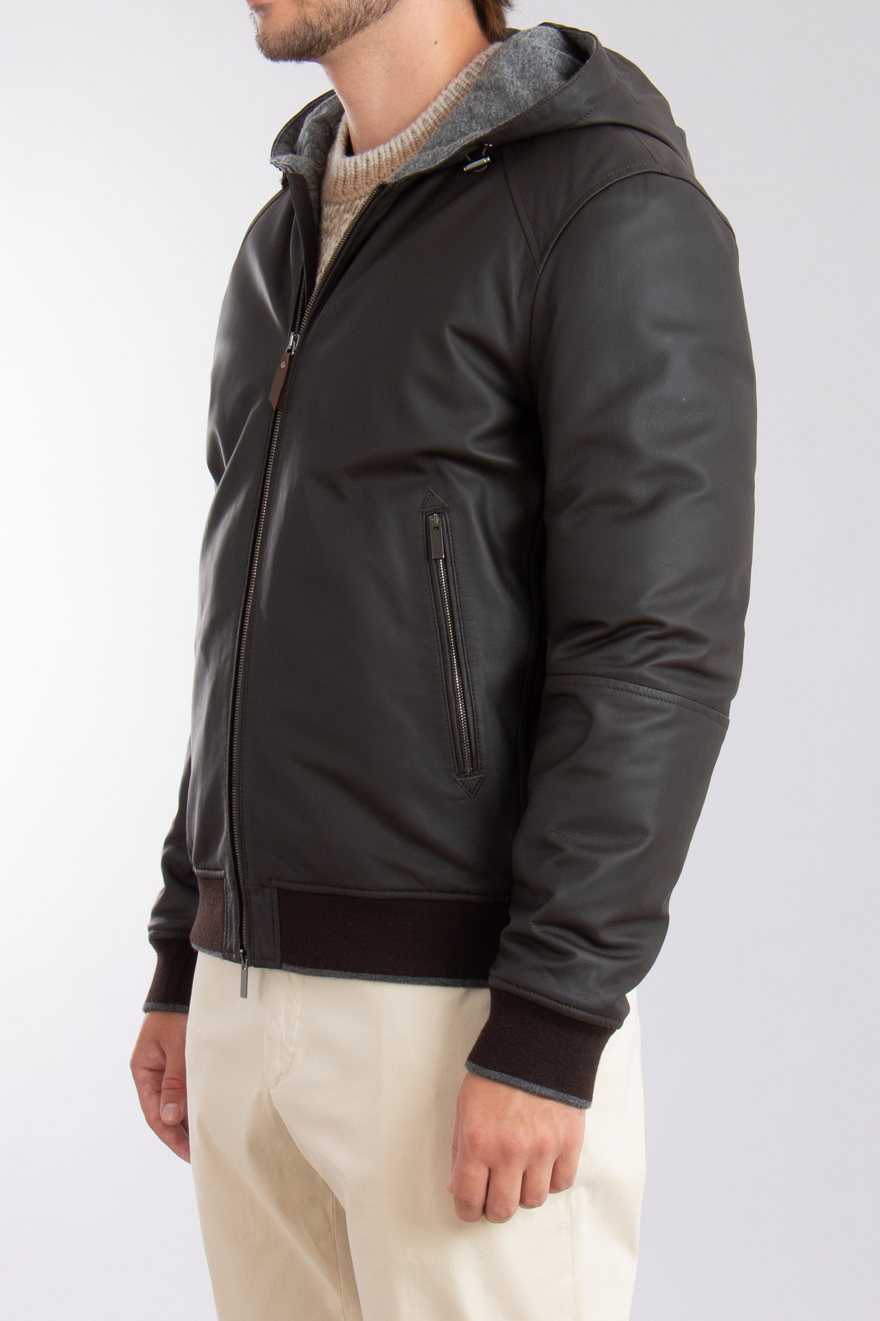 CANALI Lambskin Bomber Jacket