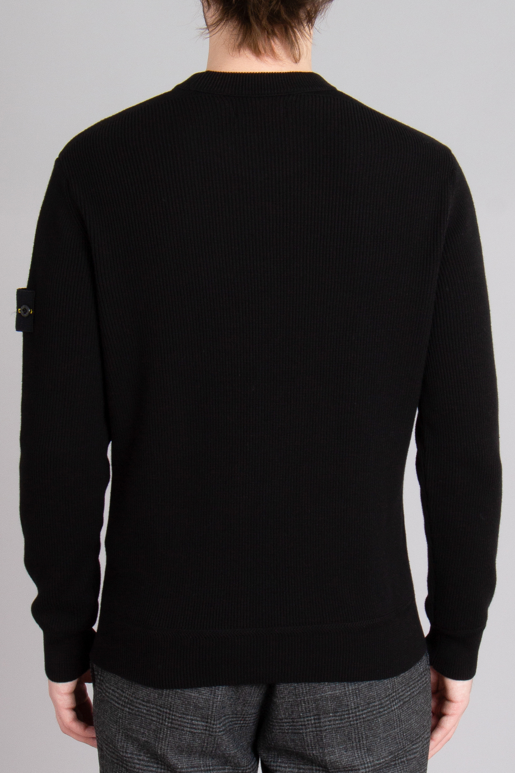 STONE ISLAND Ribbed Soft Organic Cotton Sweater