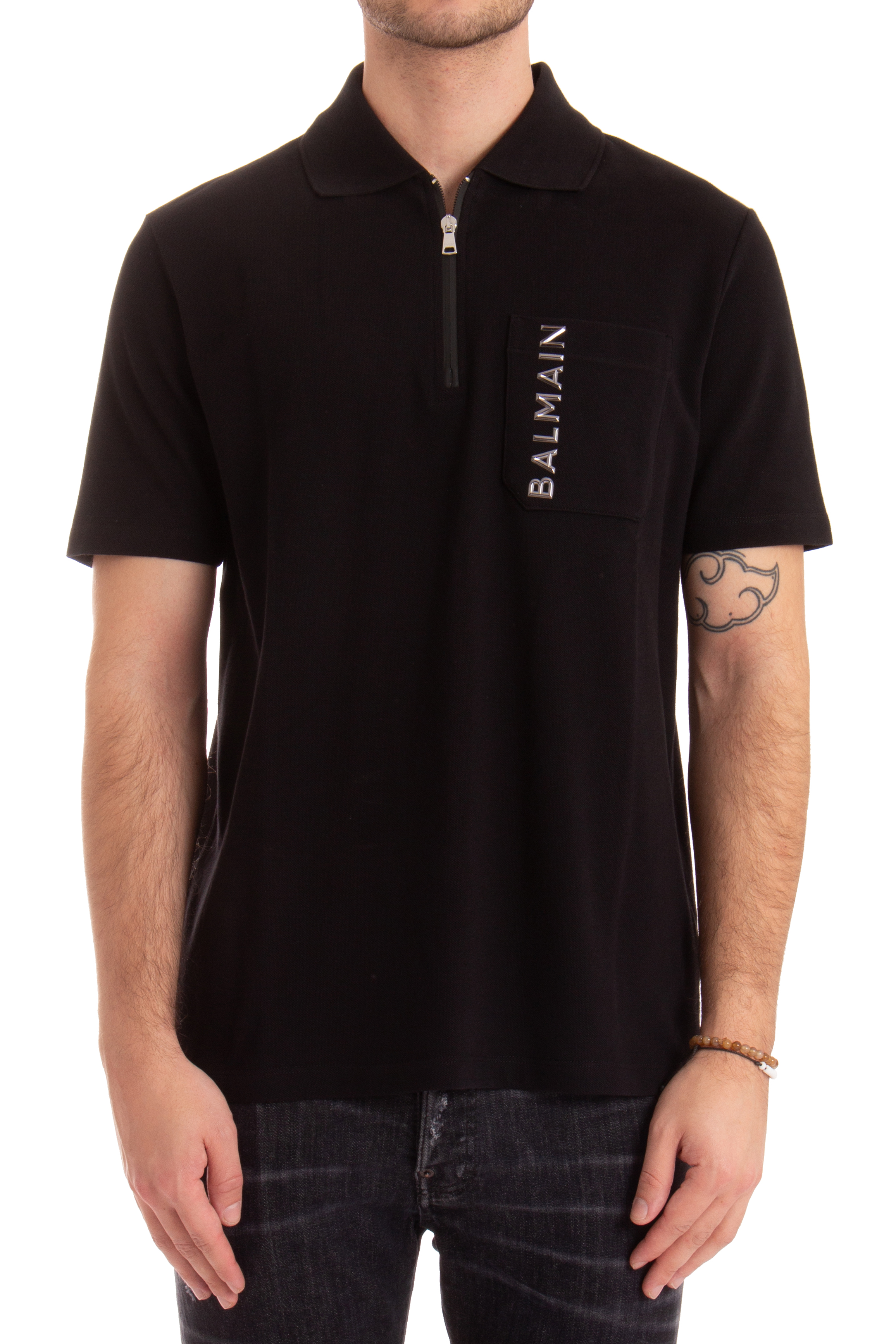 BALMAIN Organic Cotton Polo Shirt