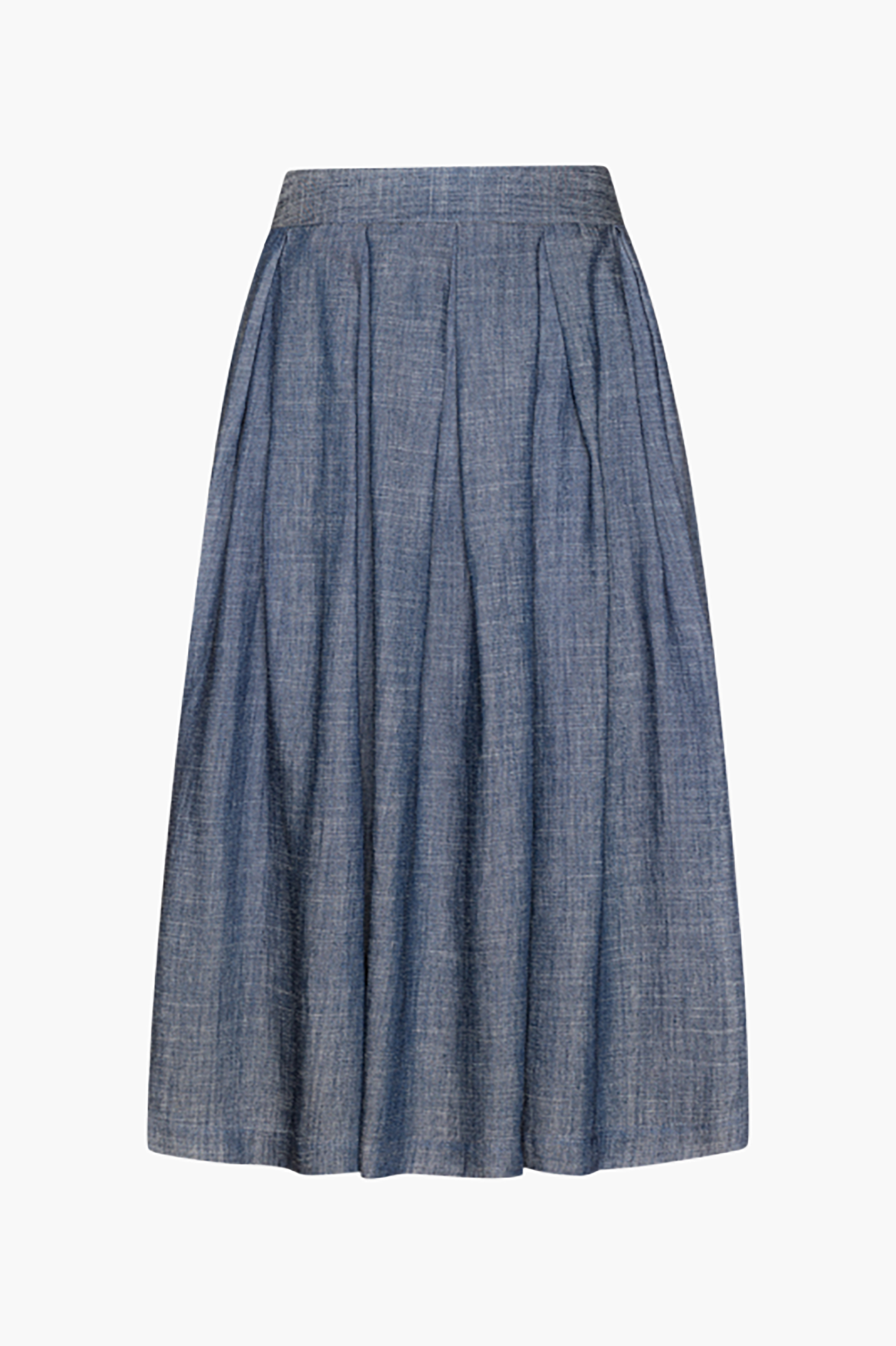 0039 ITALY Lyocell-Linen Blend Light Denim Skirt Kylie