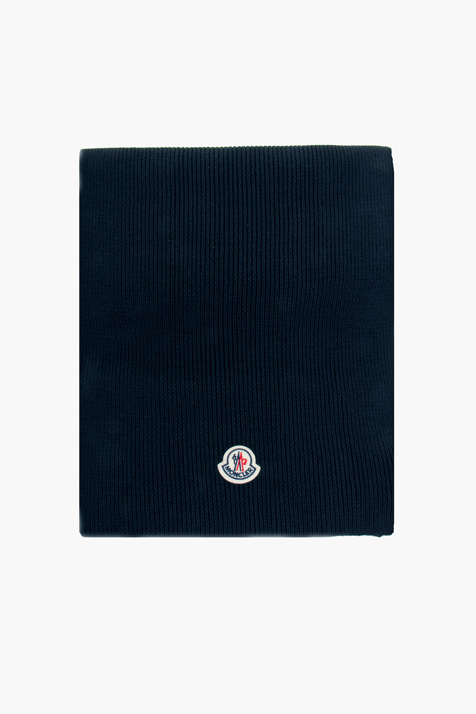 MONCLER Ribbed Virgin Wool Scarf