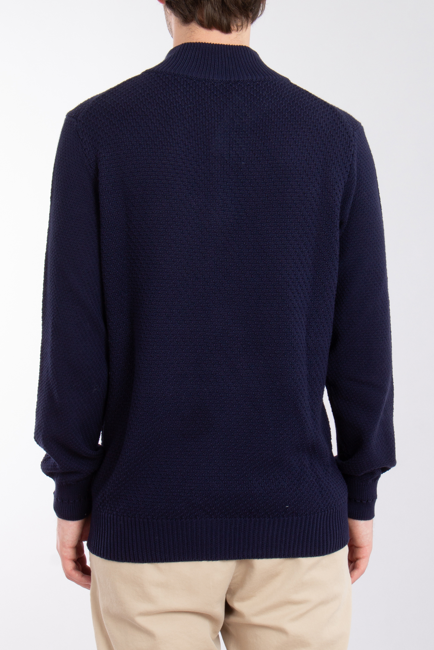 CANALI Structured Cotton Knit Sweater