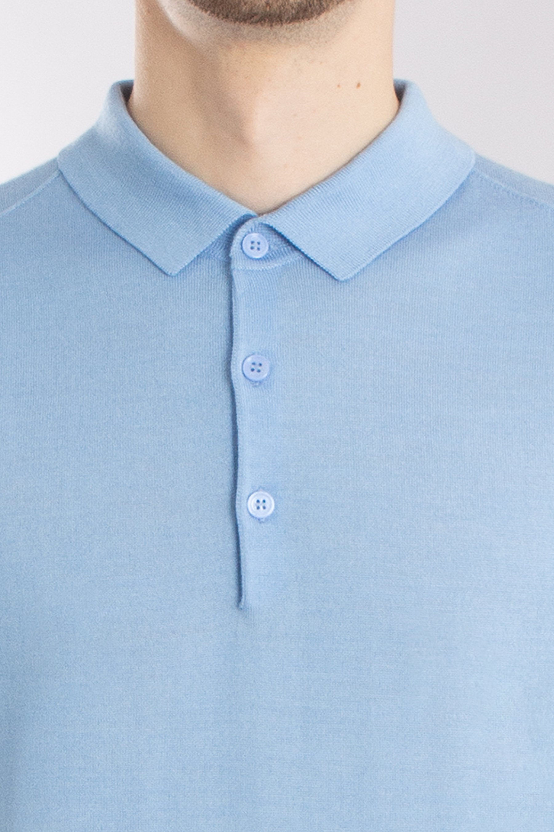 MIENTUS BERLIN Extrafine Wool-Silk-Cashmere Blend Knit Polo