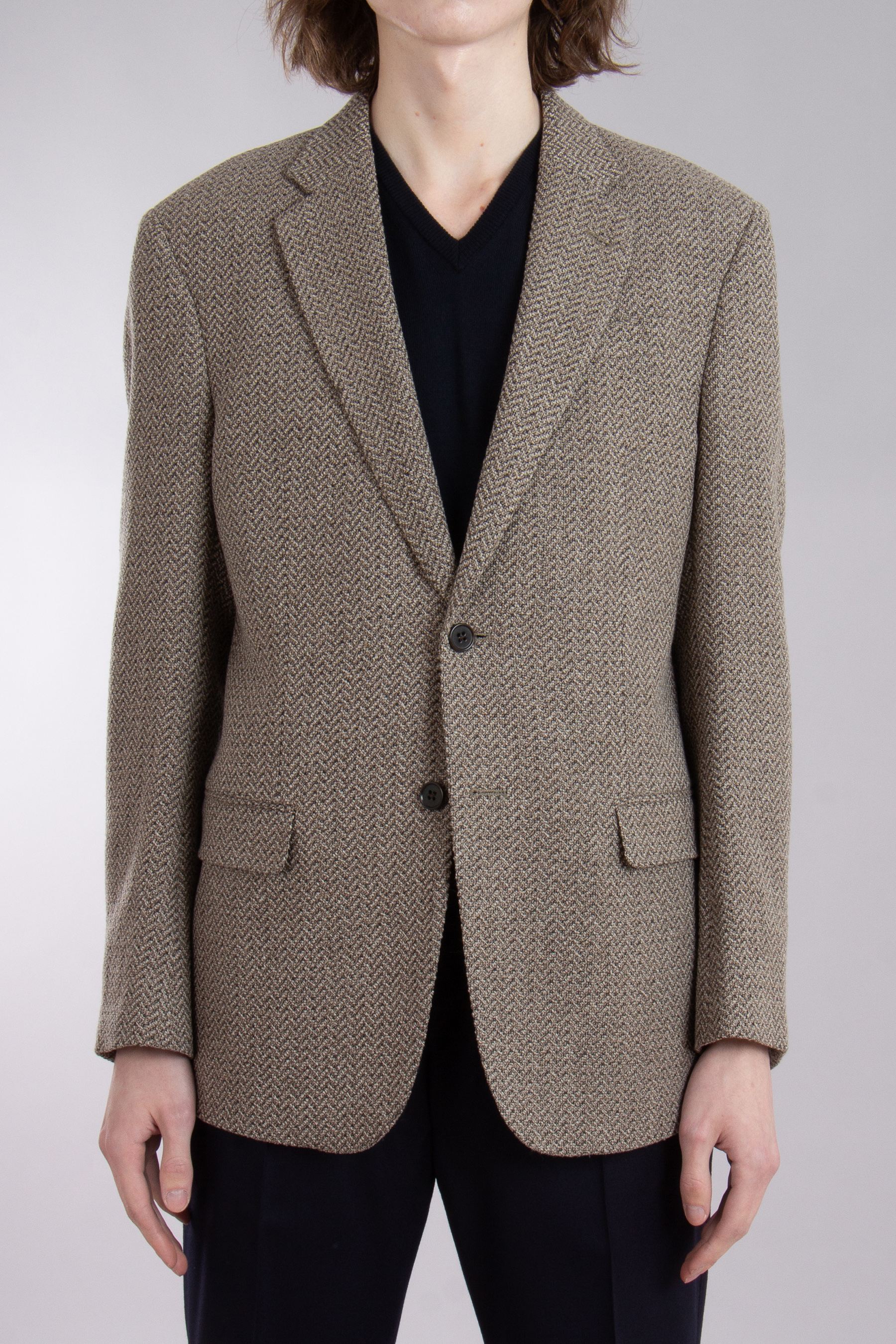 EMPORIO ARMANI Virgin Wool Blend Tweed Jacket G Line