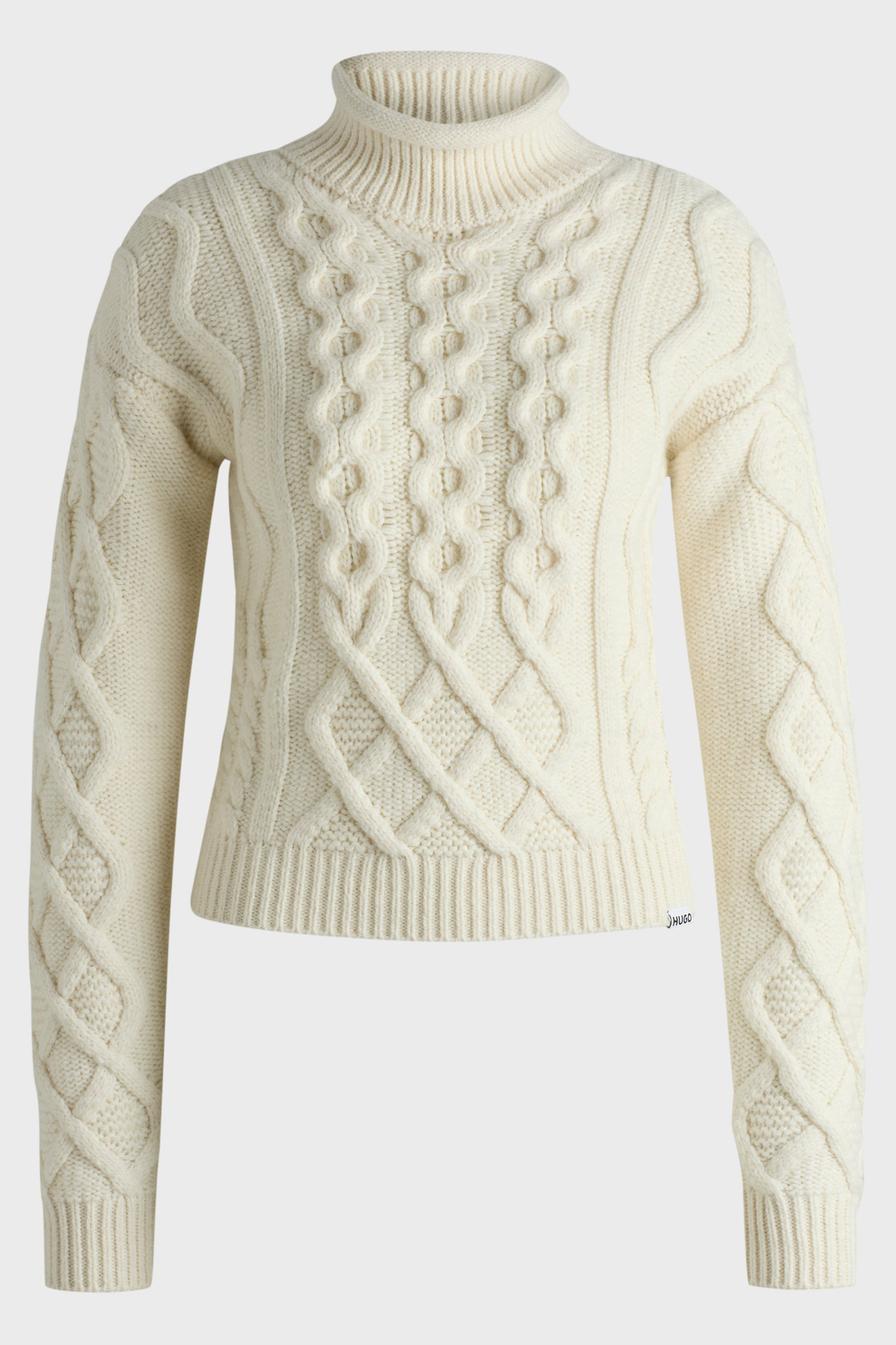 HUGO Cable Knit Alpaca-Wool Blend Sweater Savenia