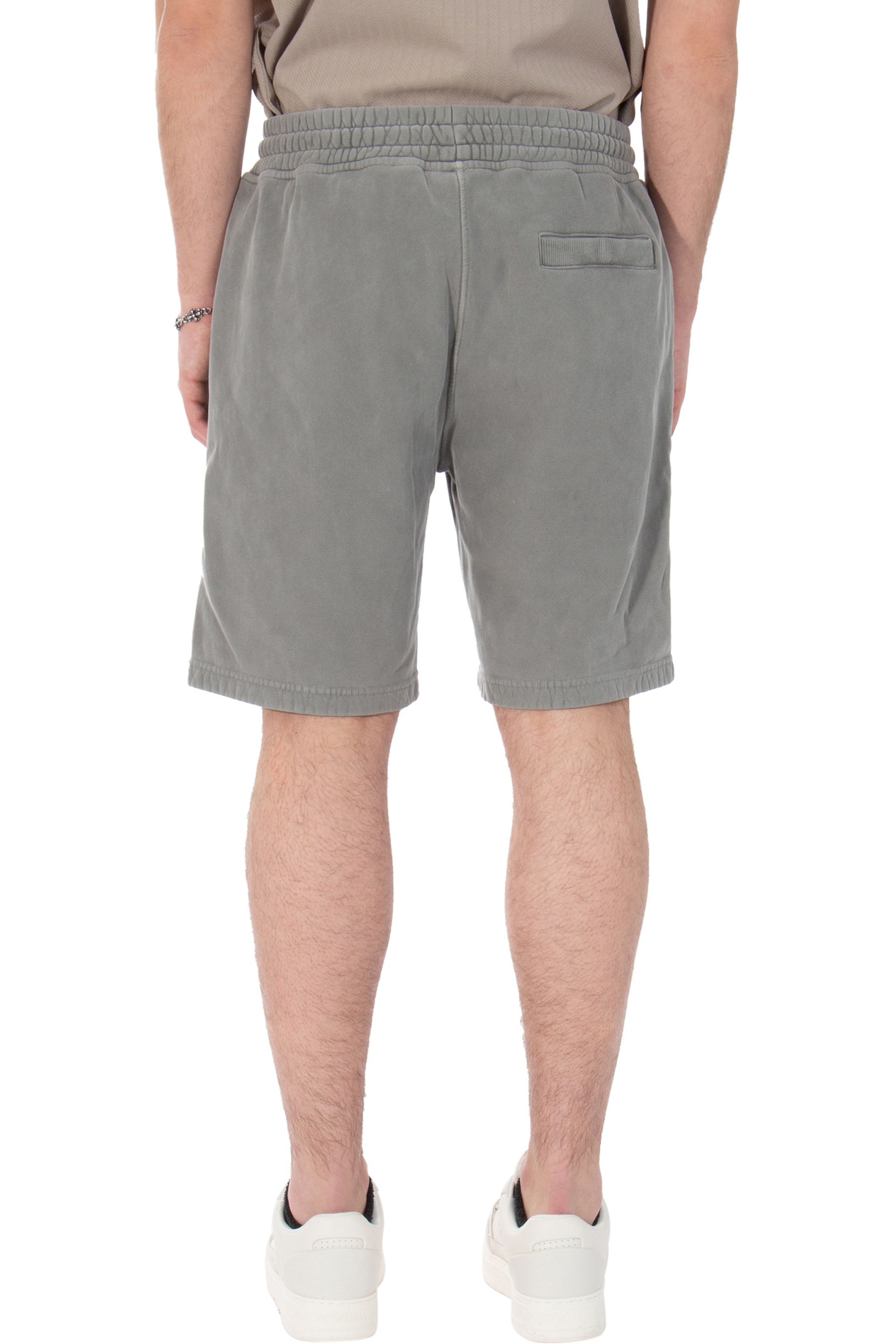 BELSTAFF Cotton Fleece Sweatshorts Mineral Outliner