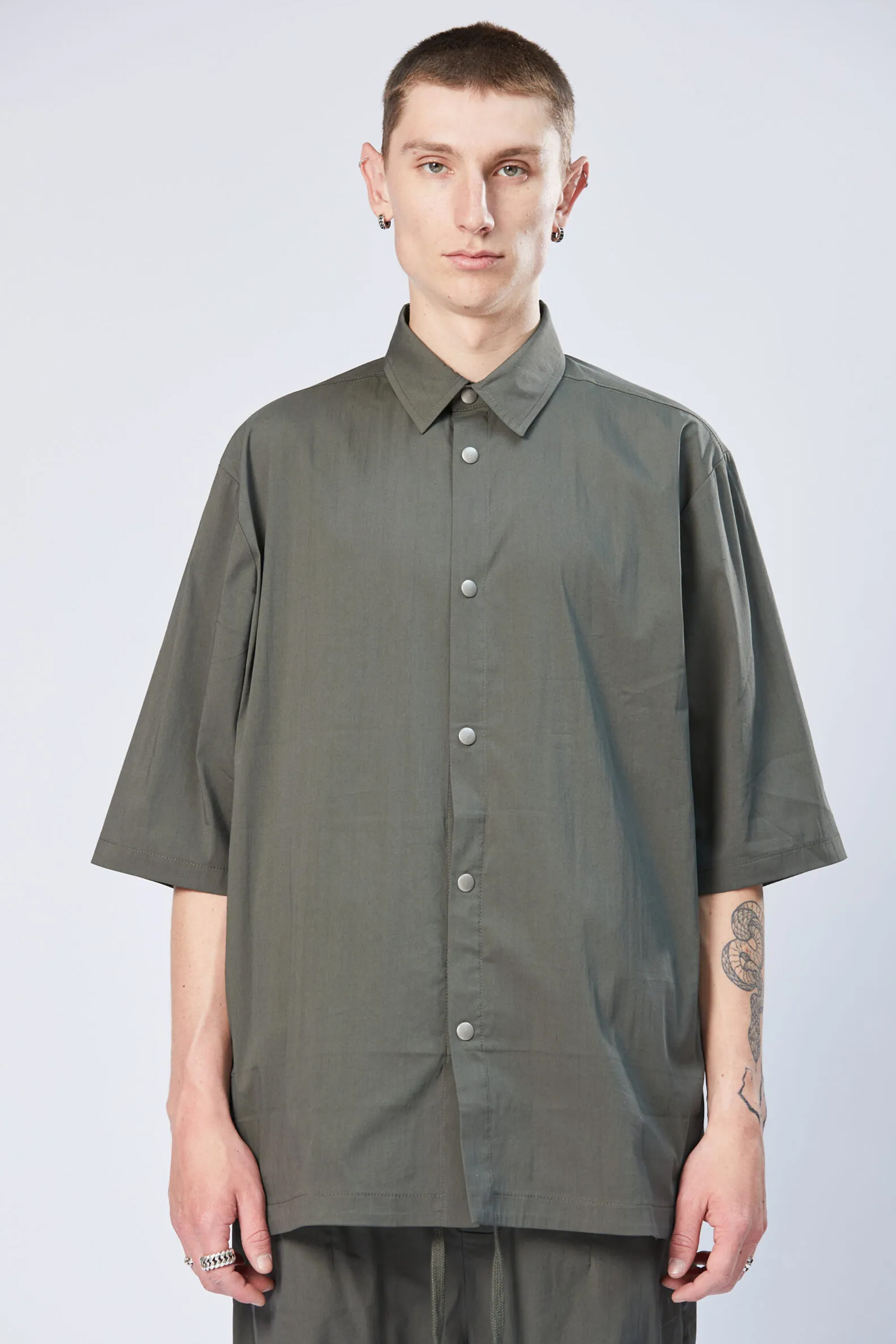 THOM KROM Oversized Cotton Stretch Shirt