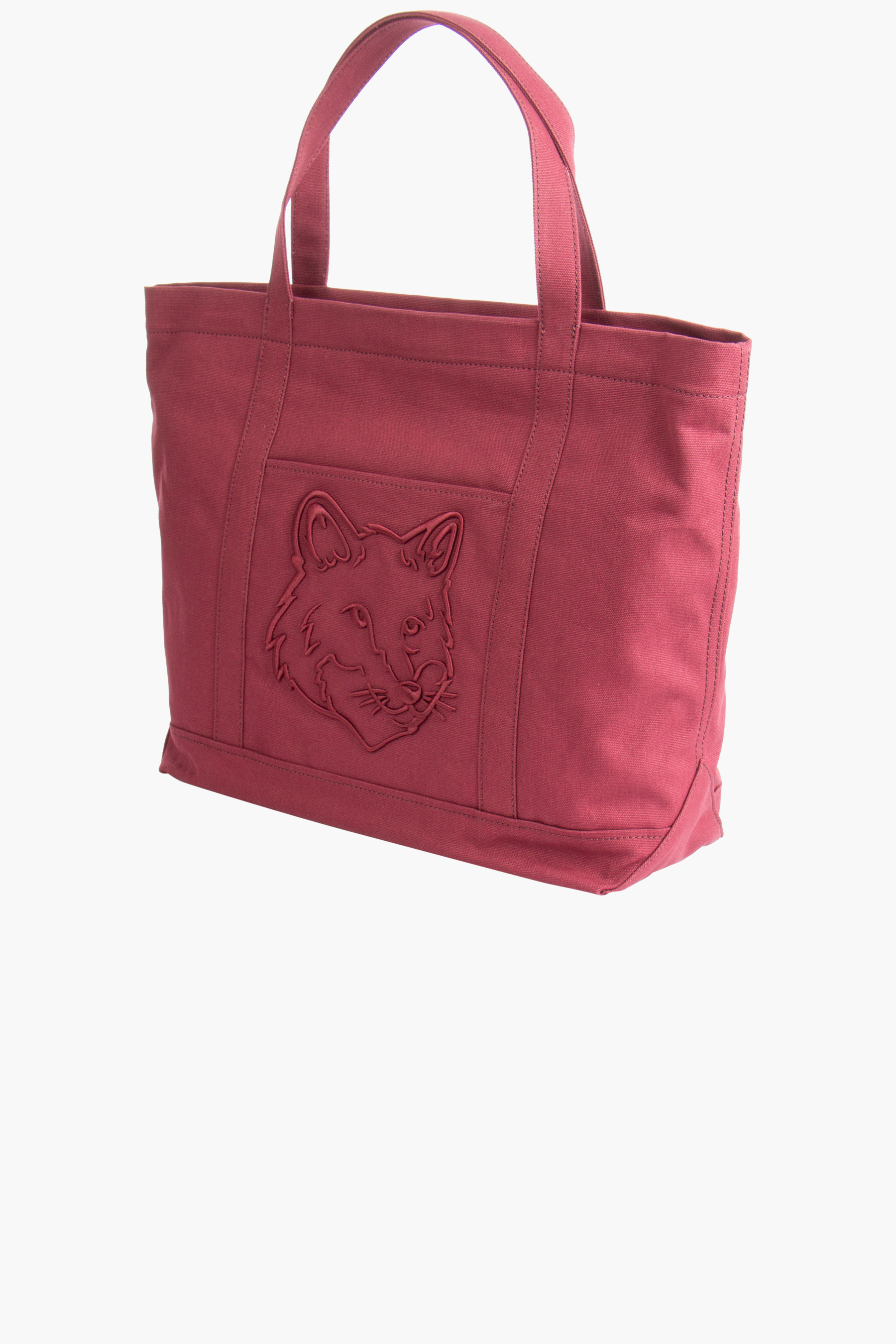 MAISON KITSUNÉ Large Fox Head Coated Canvas Tote Bag