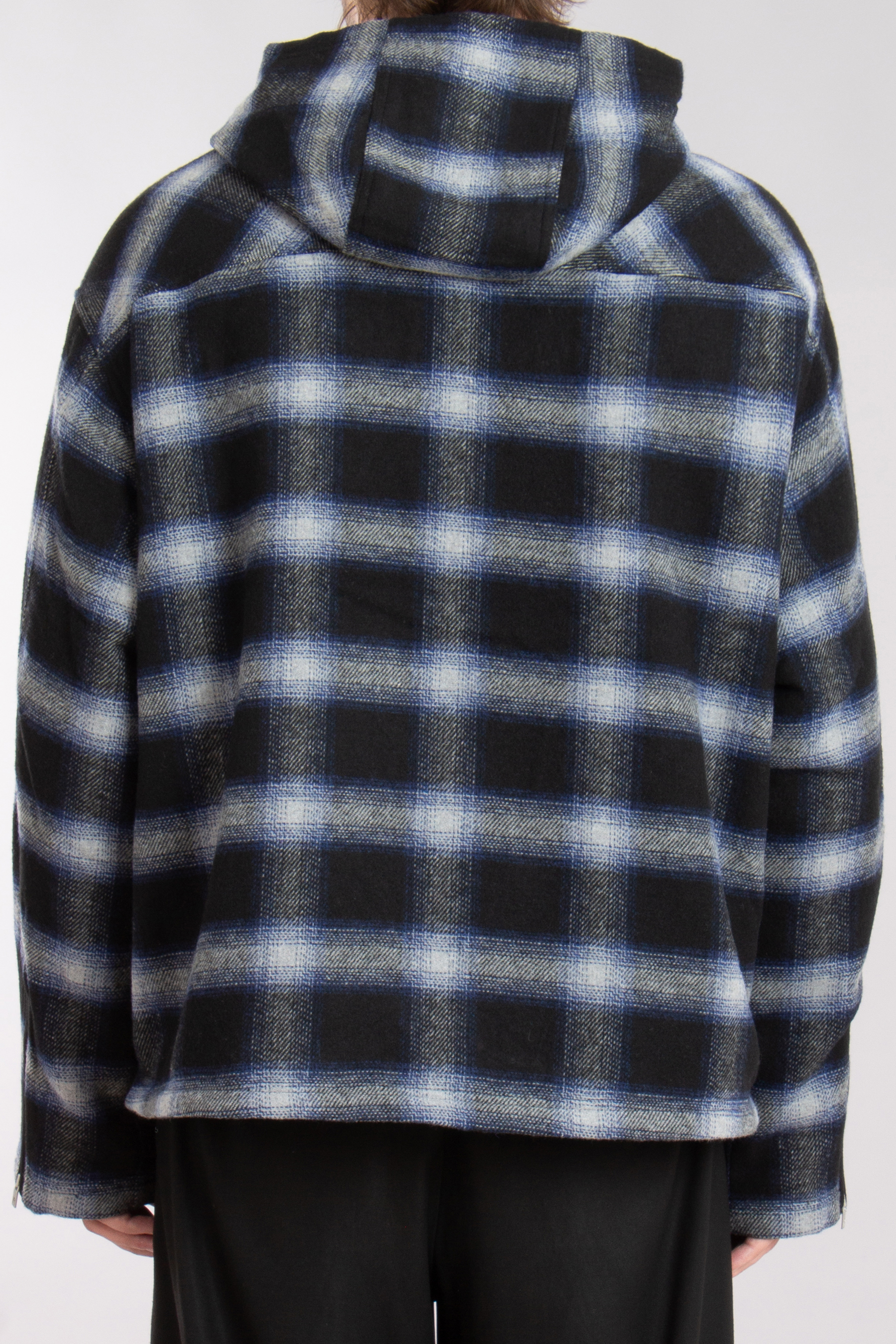 REPRESENT Hooded Checked Flannel Overshirt