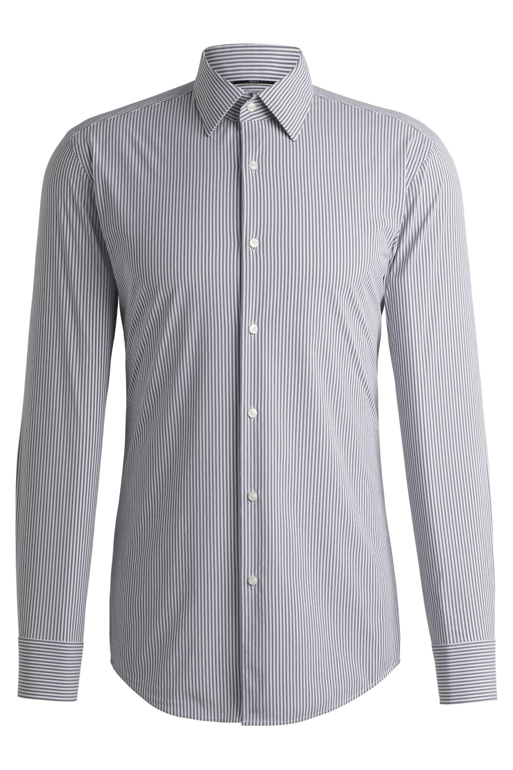 BOSS Slim Fit Striped Performance Stretch Fabric Shirt P-Hank