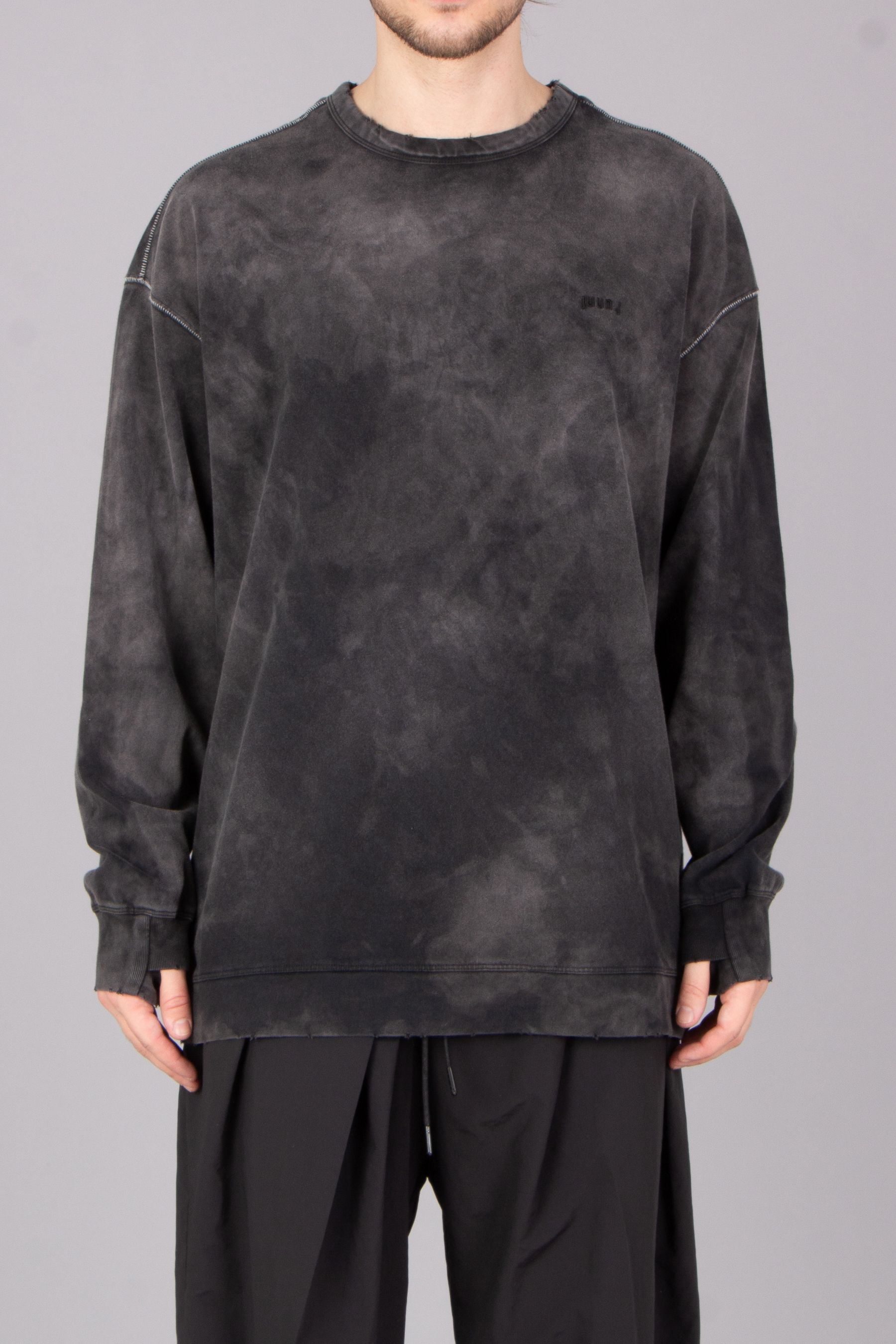 JUUN.J Oversized Dyed Cotton Jersey Sweatshirt