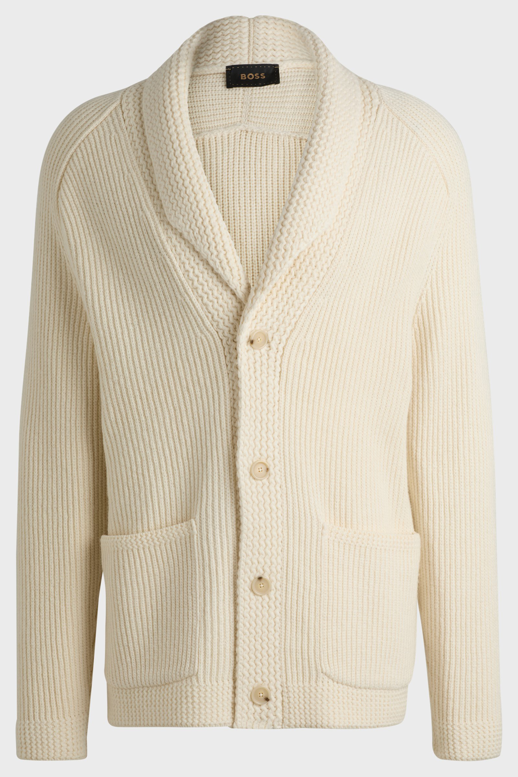 BOSS Regular Fit Wool-Cashmere-Silk Blend Cardigan L-Ecardigo 