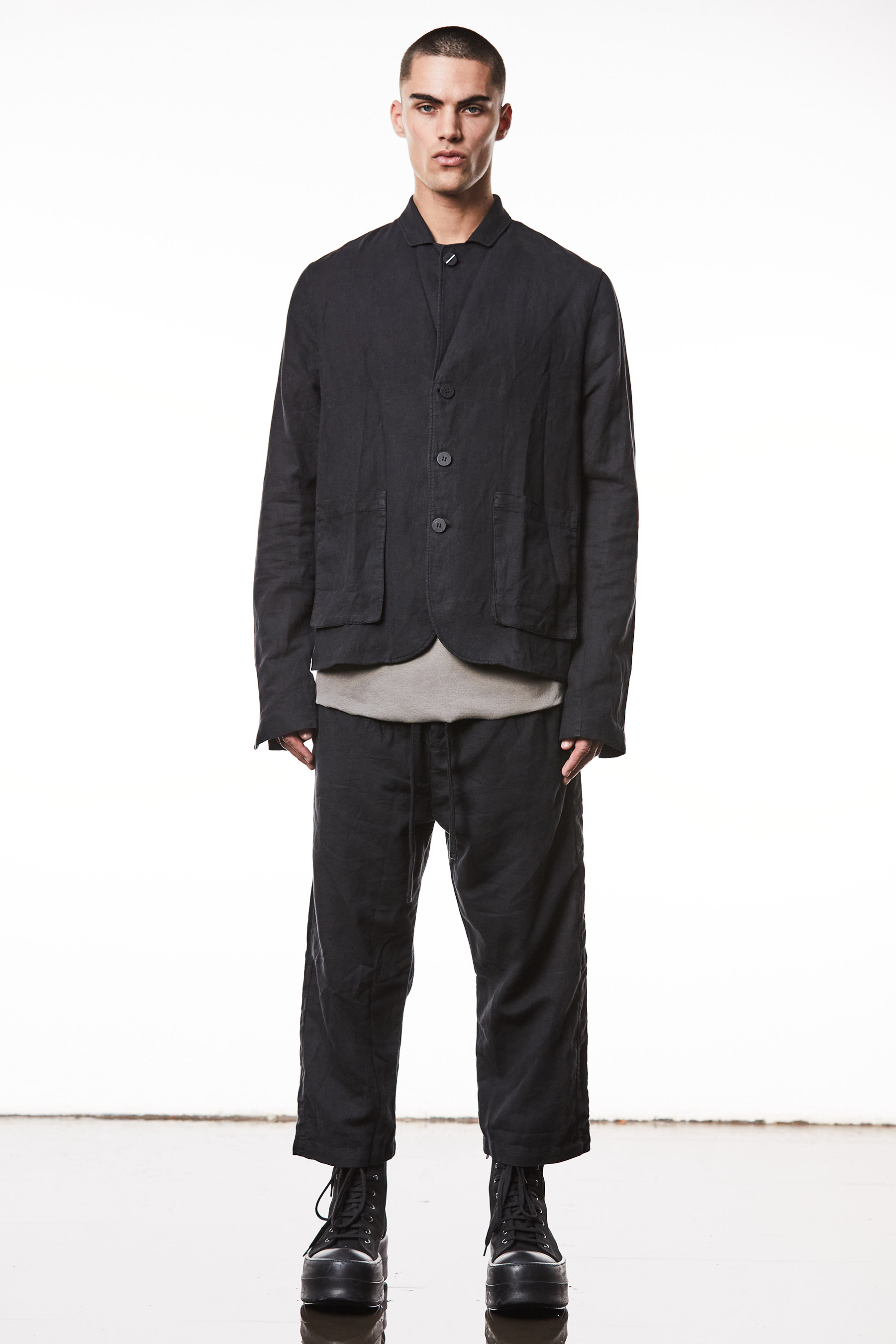 THOM KROM Relaxed Fit Linen-Cotton Blend Jacket