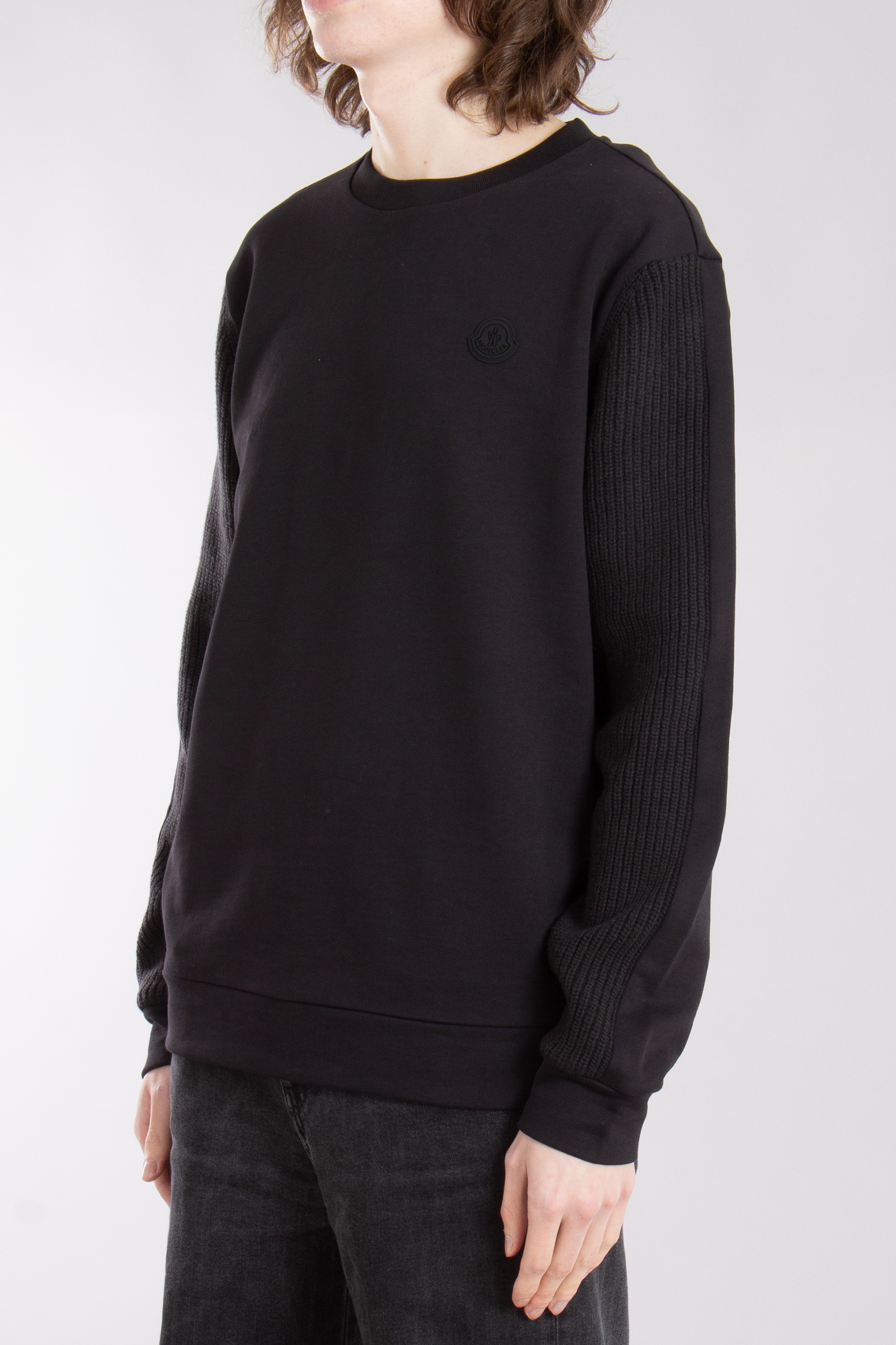 MONCLER Cotton Fleece & Virgin Wool Sweatshirt