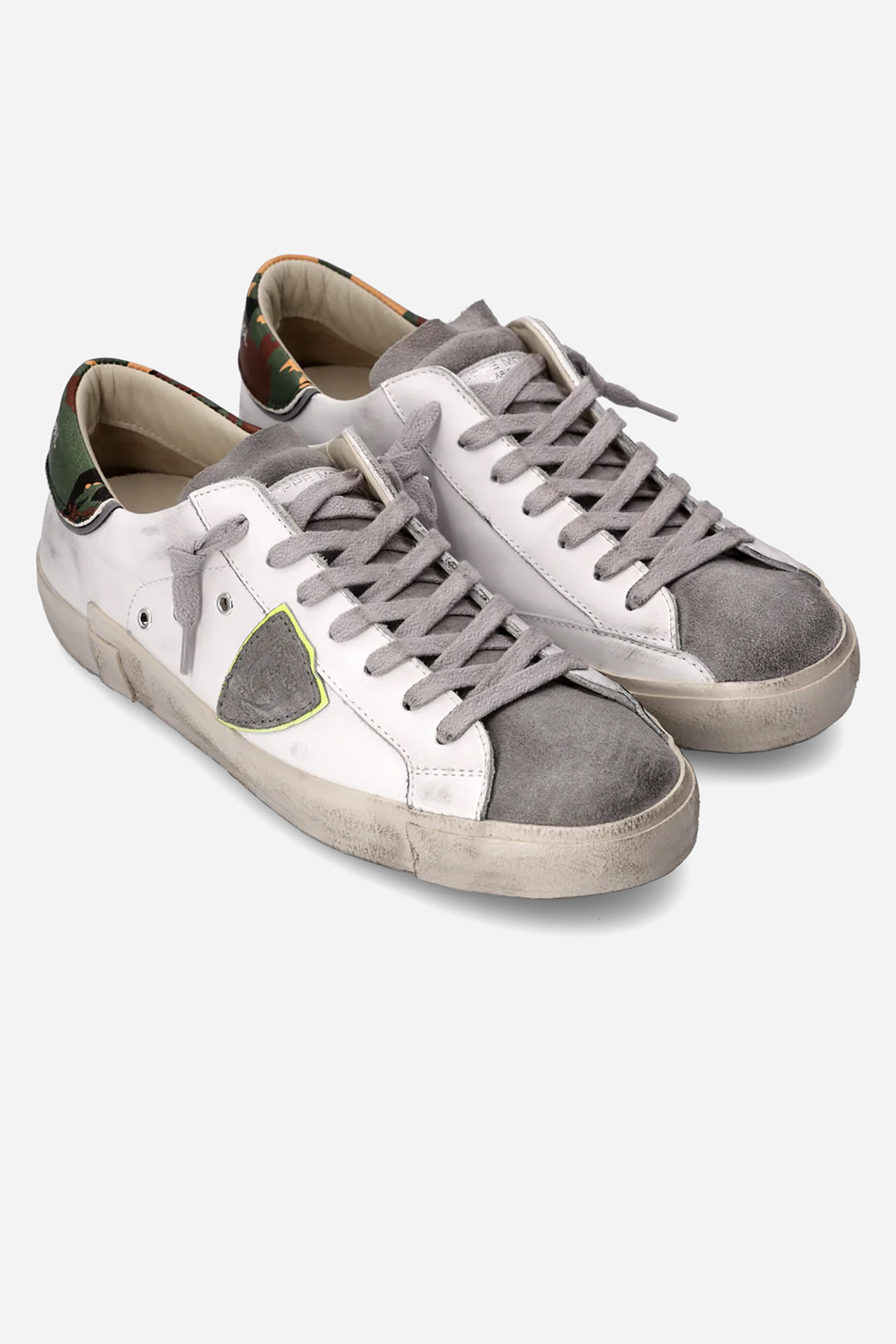 PHILIPPE MODEL Leather & Suede Sneakers Prsx Low