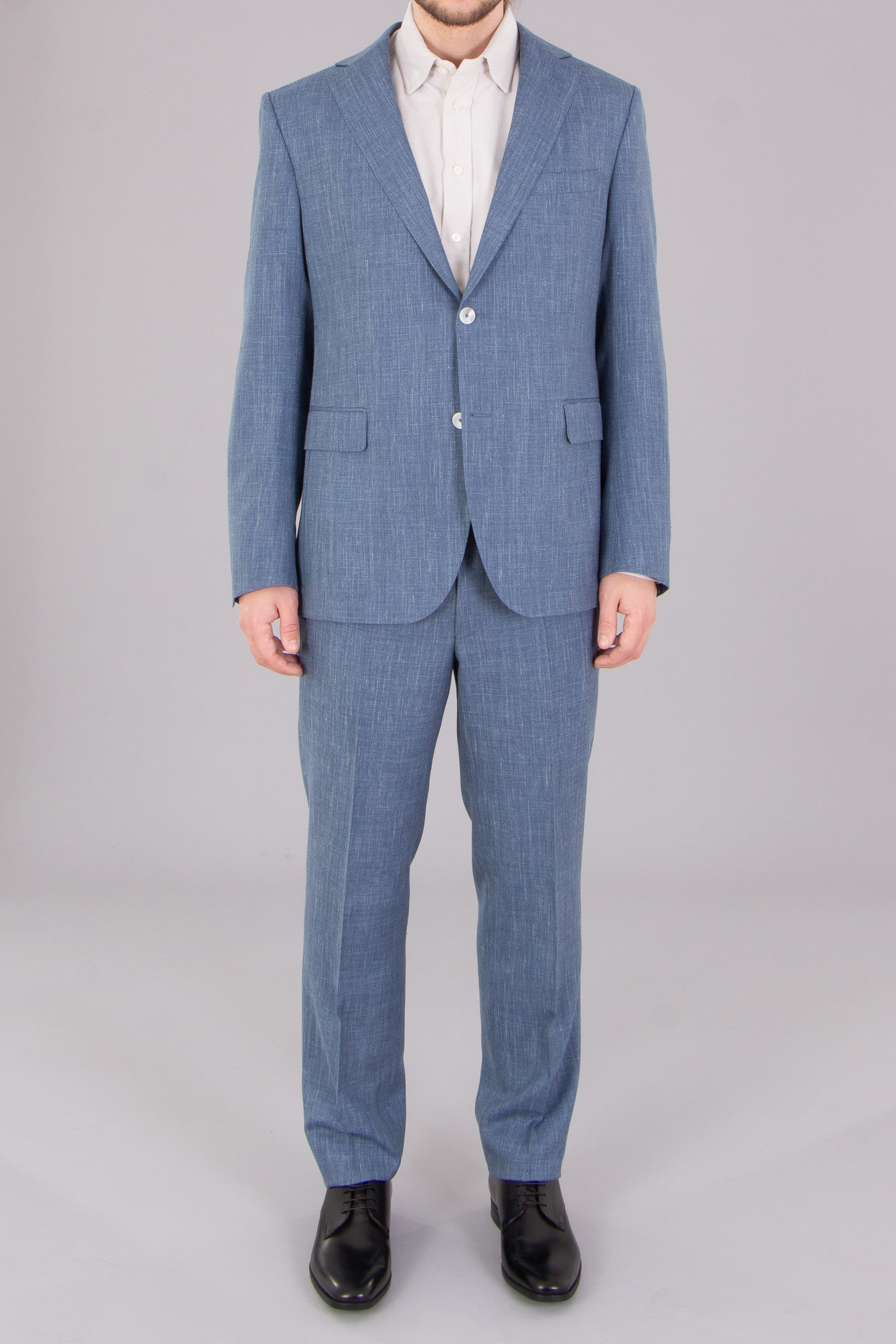 DRESSLER Regular Fit Summertime Wool-Silk-Linen Blend Suit Sean