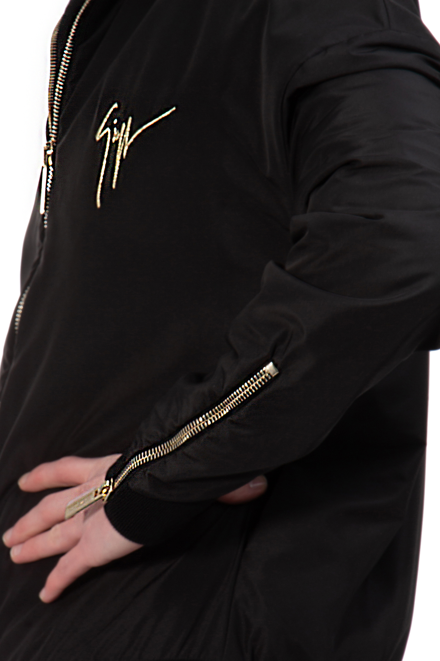 GIUSEPPE ZANOTTI Nylon Bomber Sweat Jacket