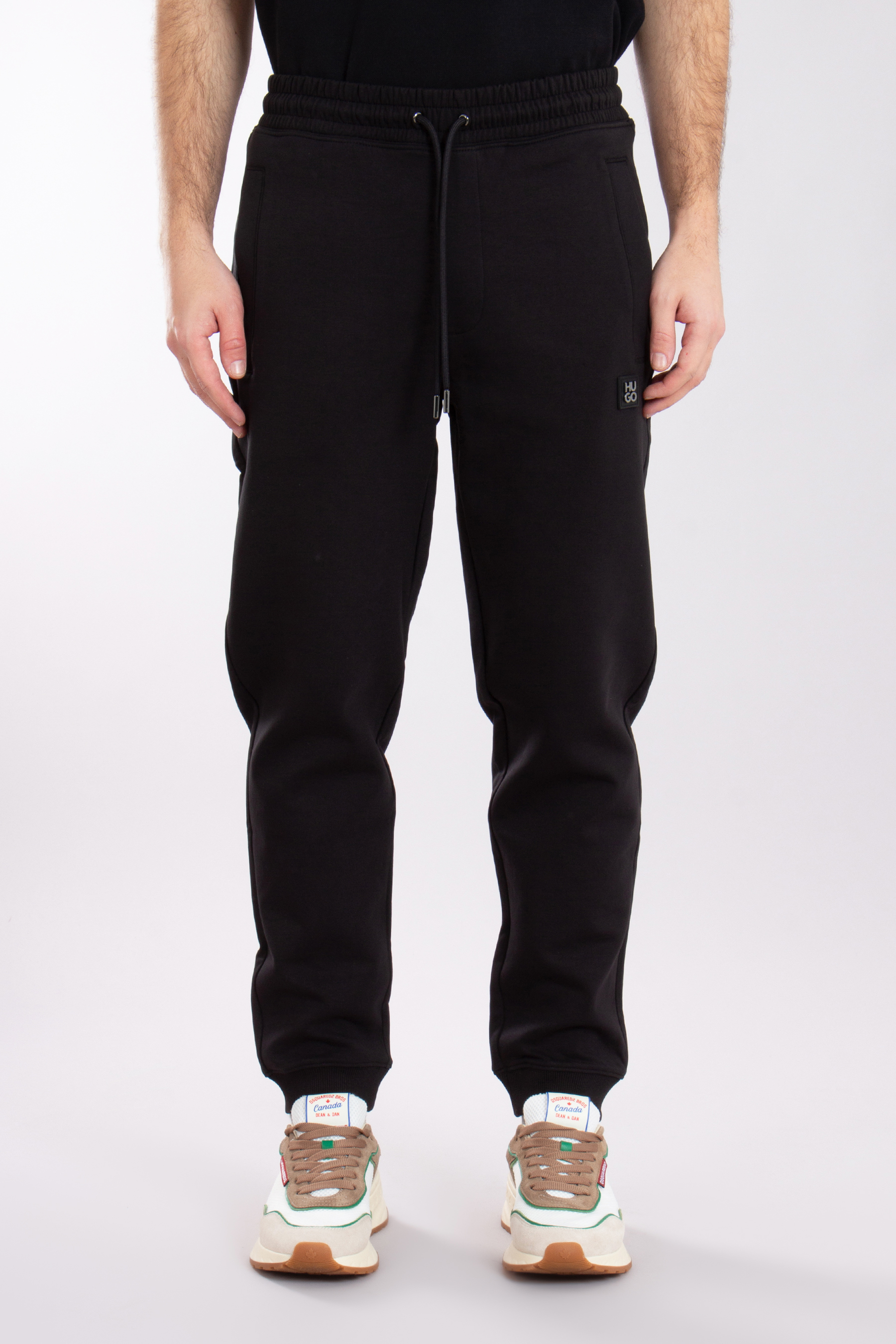 HUGO Relaxed Fit Interlock-Cotton Blend Stretch Sweatpants Dimacs