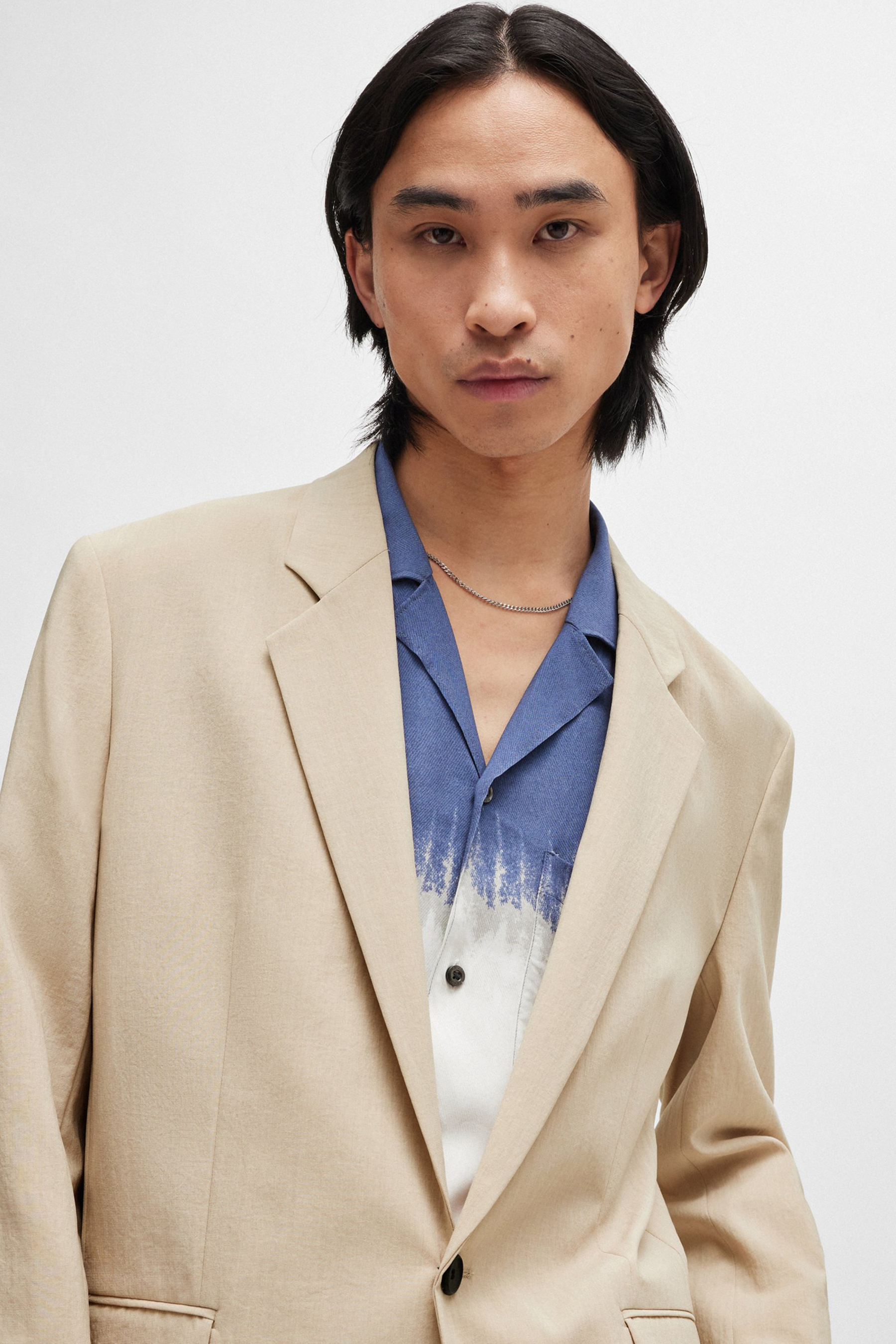 HUGO Modern-Fit Linen Optic Jacket Kris