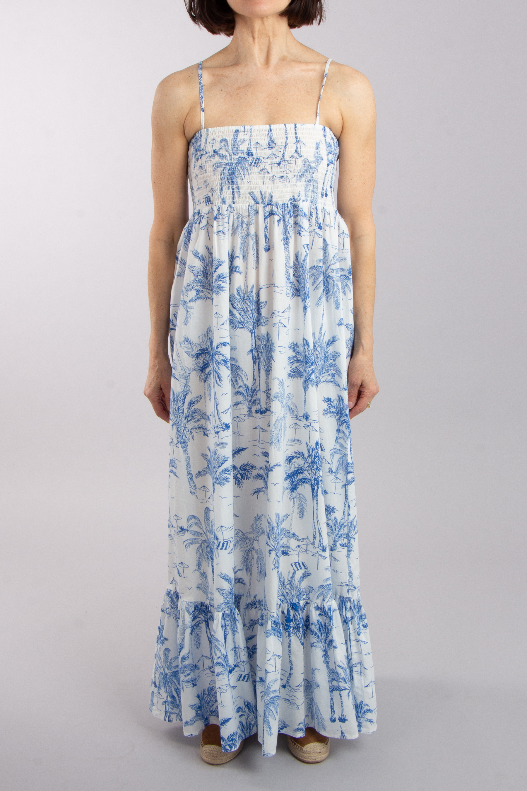 MC 2 SAINT BARTH Printed Cotton Maxi Dress Jemma Saint Beach