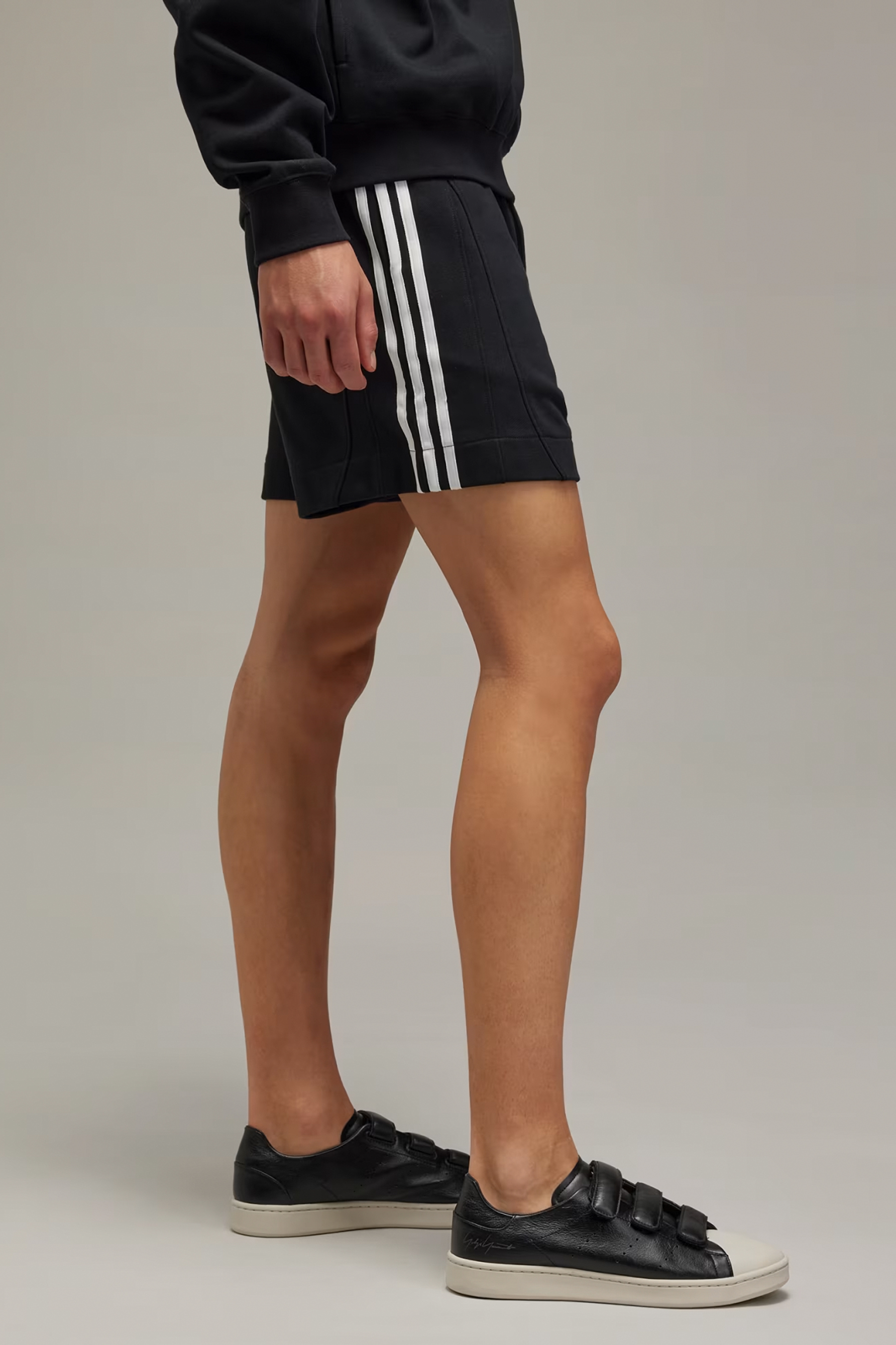 Y-3 Cotton Blend French Terry Cutline Shorts