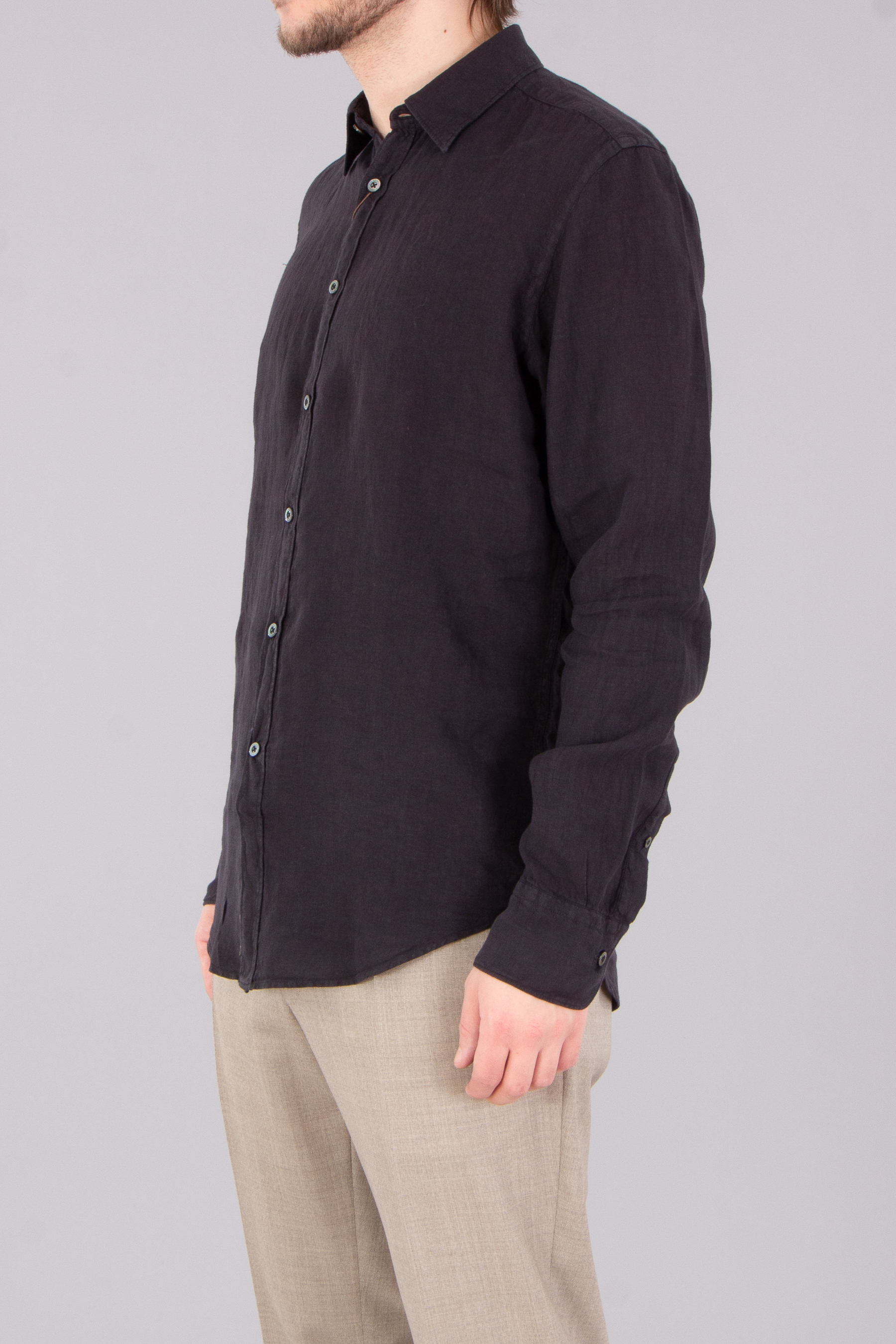 CANALI Regular Fit Linen Shirt