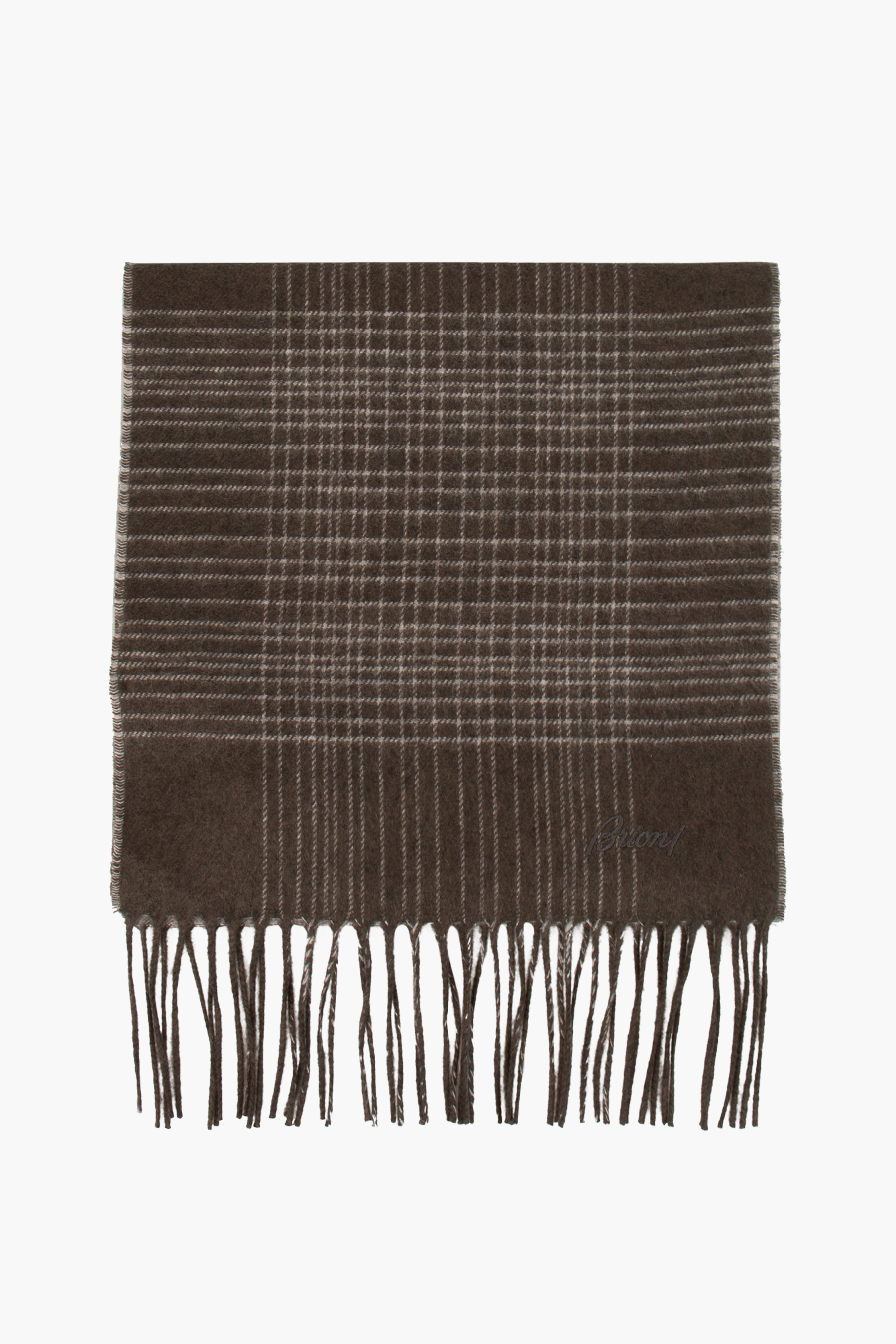 BRIONI Patterned Silk-Cashmere Blend Scarf