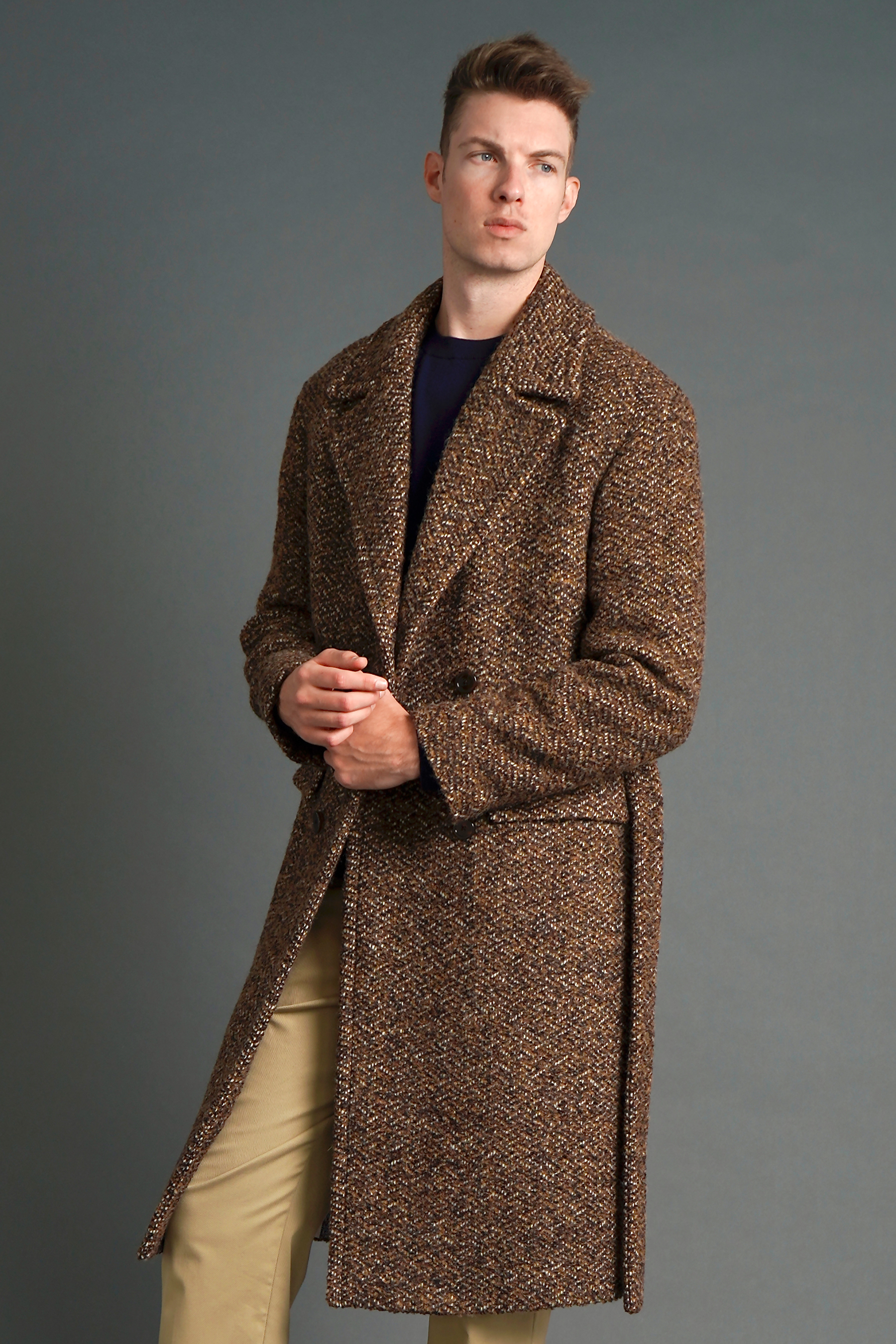 ETRO Virgin Wool Blend Tweed Coat 