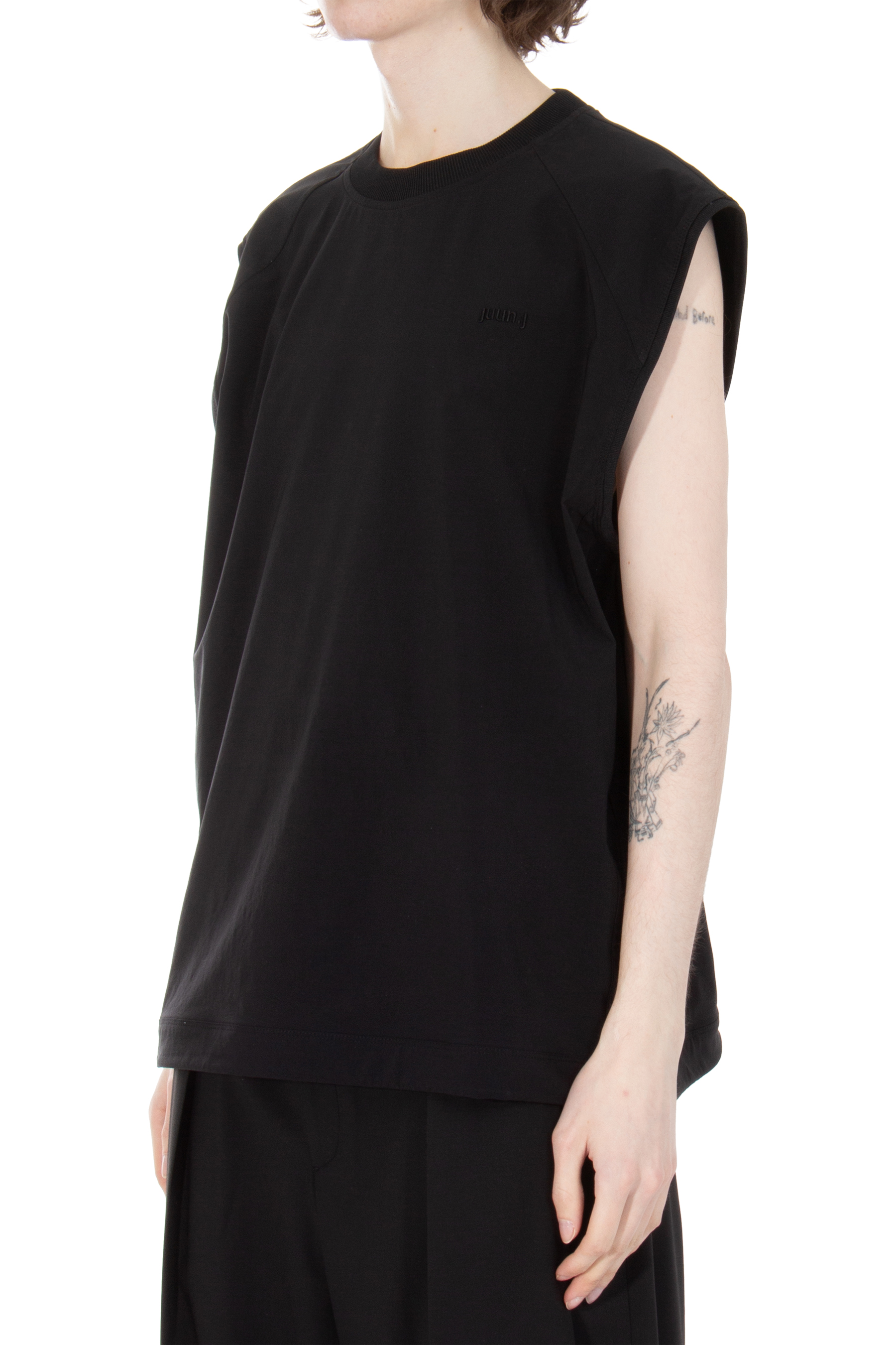 JUUN.J Embroidered Nylon Stretch Tank Top