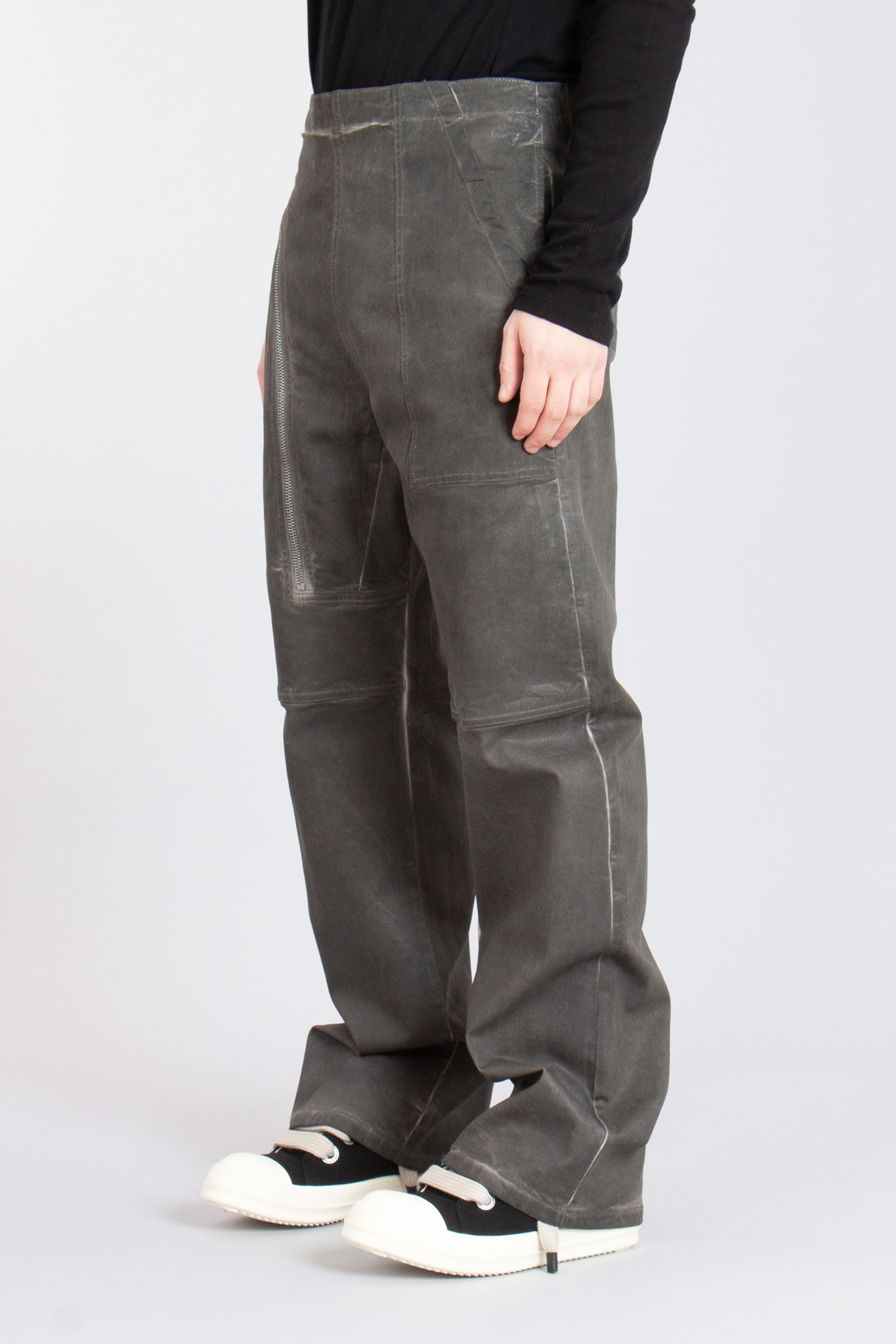 RICK OWENS DRKSHDW Aircut Overdyed Foil Stretch Denim Jeans