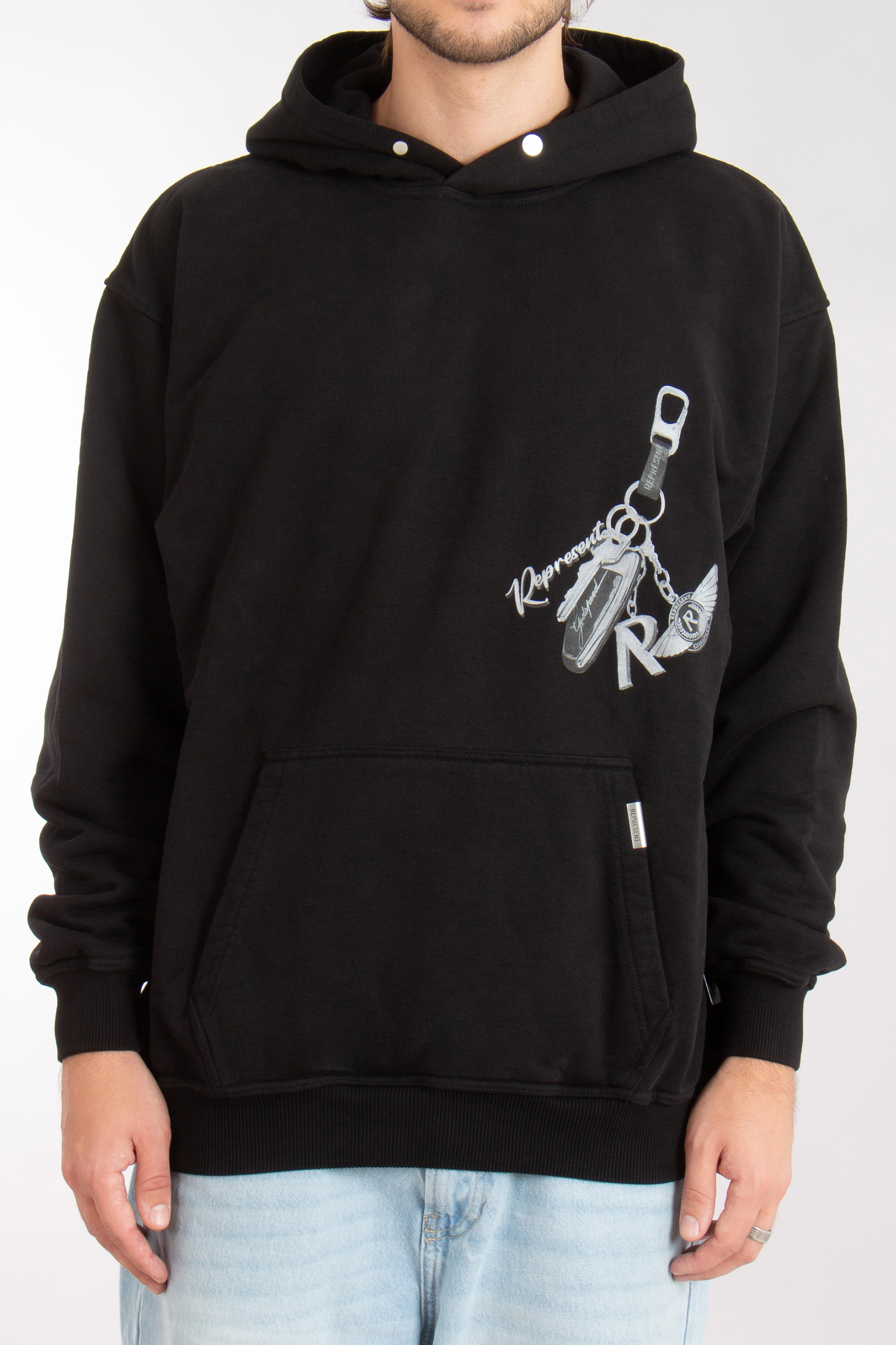 REPRESENT Keys To The Club Print Cotton Hoodie