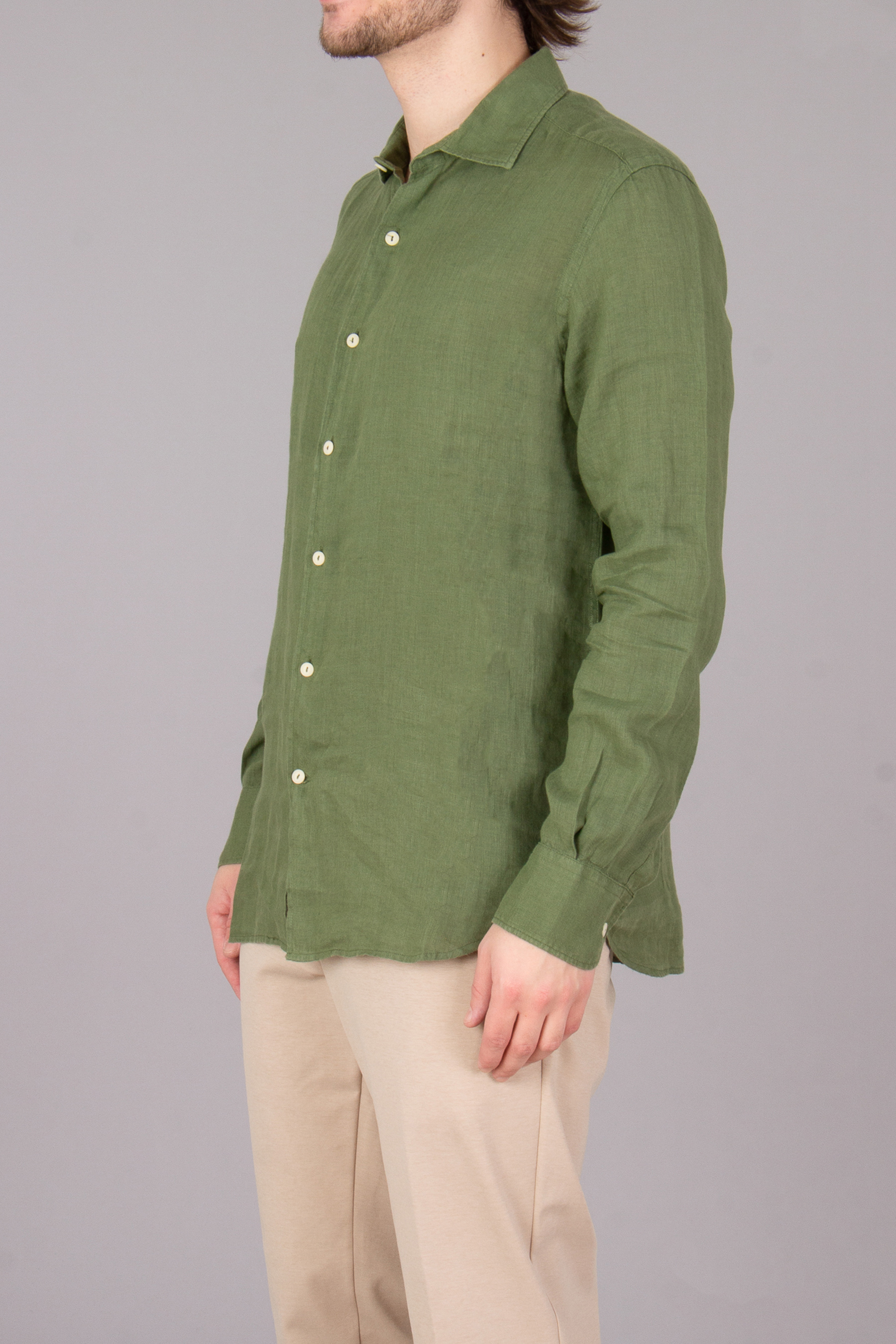 MC 2 SAINT BARTH Regular Fit Linen Shirt Pamplona