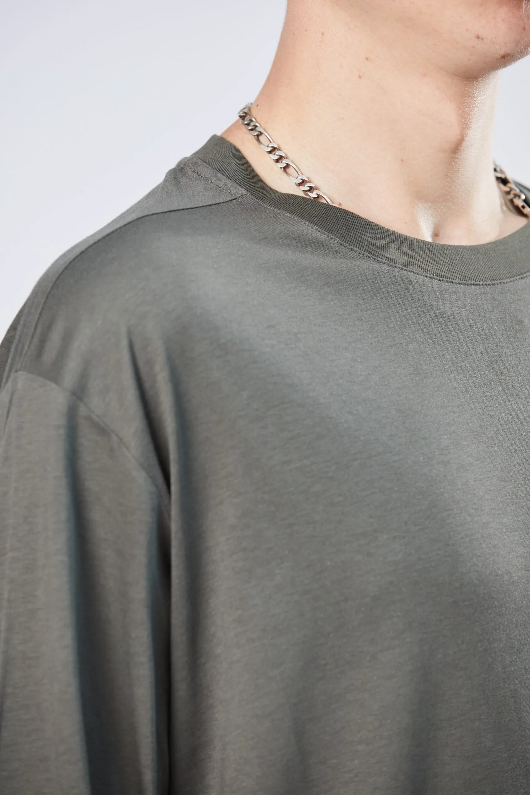 THOM KROM Round Neck Cotton Modal Blend T-Shirt