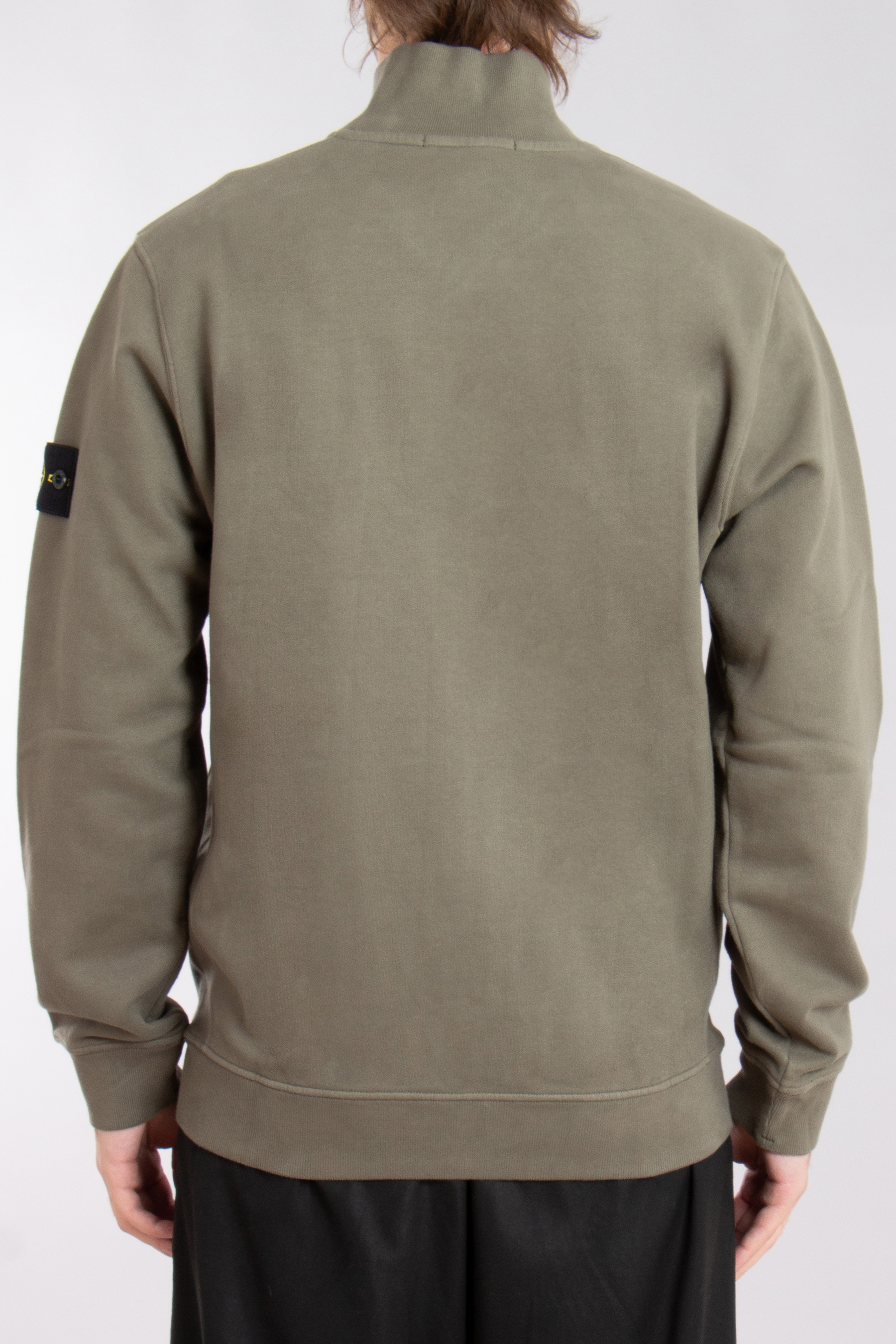 STONE ISLAND Organic Cotton Fleece Full Zip Sweatshirt