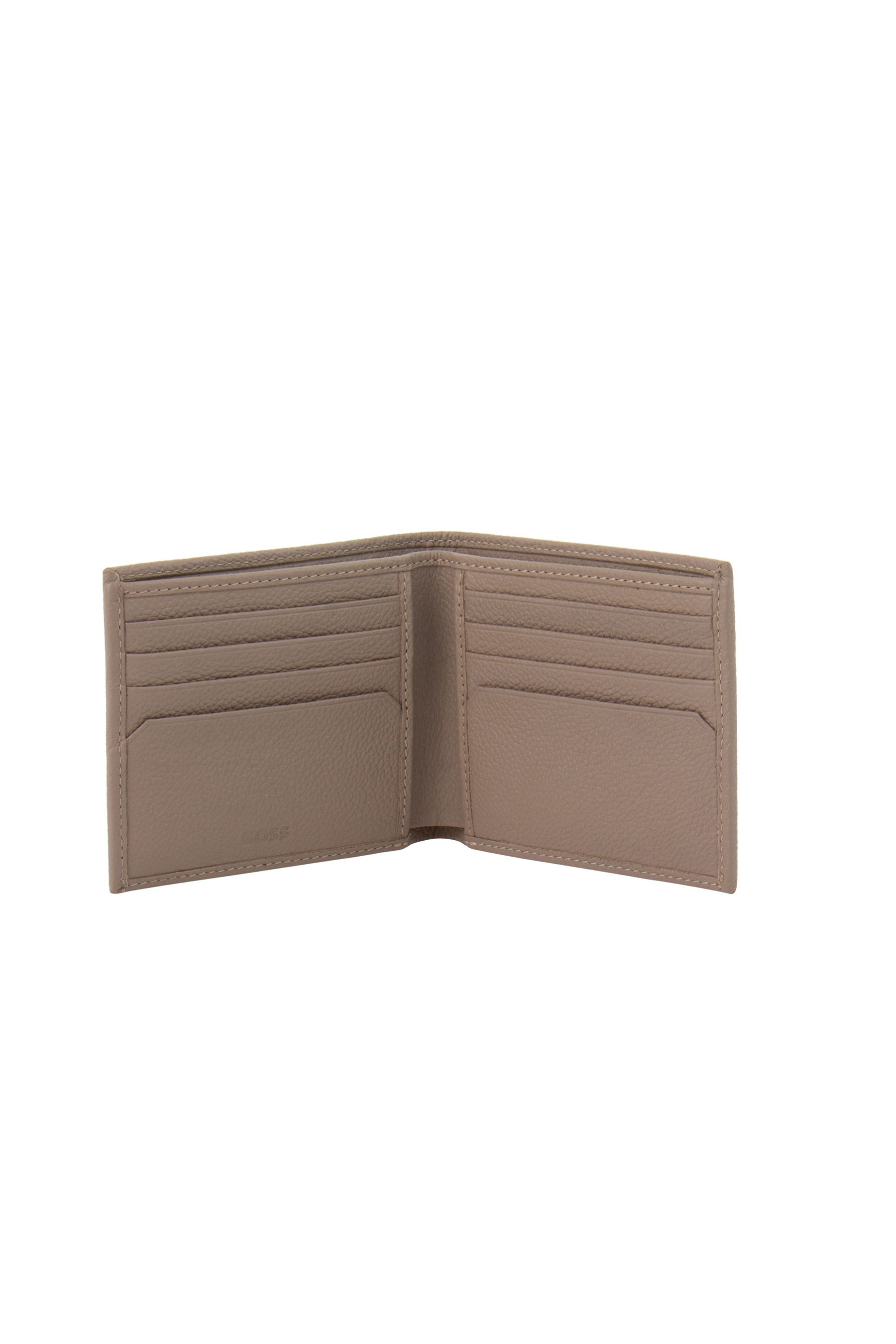 BOSS Grained Leather Bifold Wallet Highway