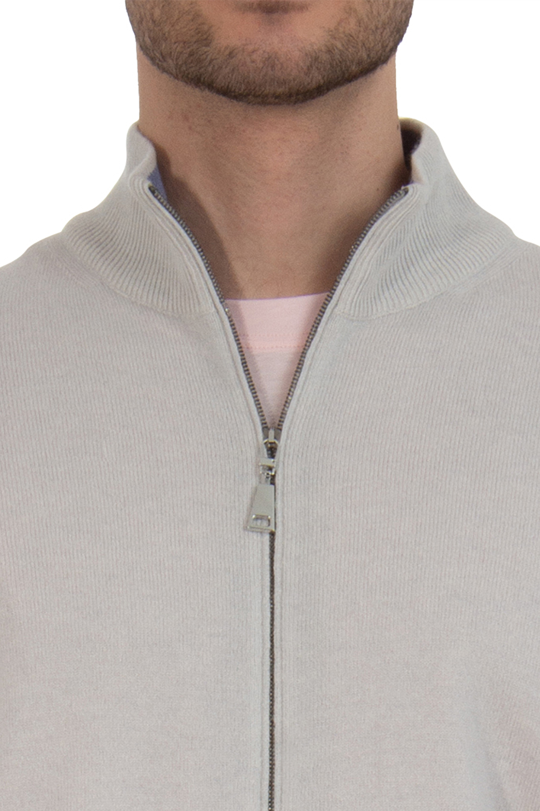 AIDA BARNI Cashmere Zip Cardigan