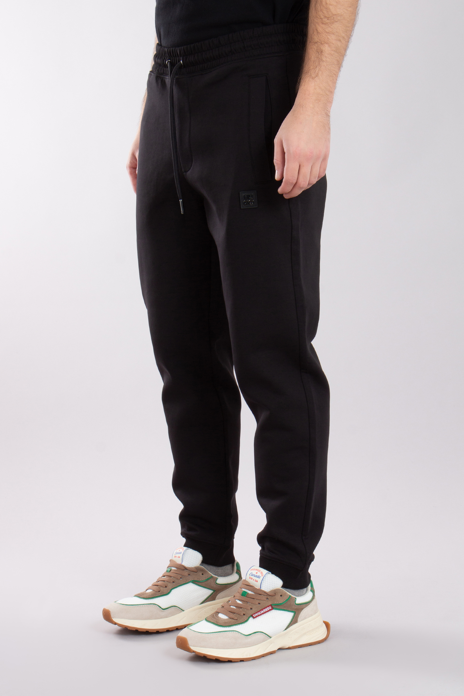 HUGO Relaxed Fit Interlock-Cotton Blend Stretch Sweatpants Dimacs