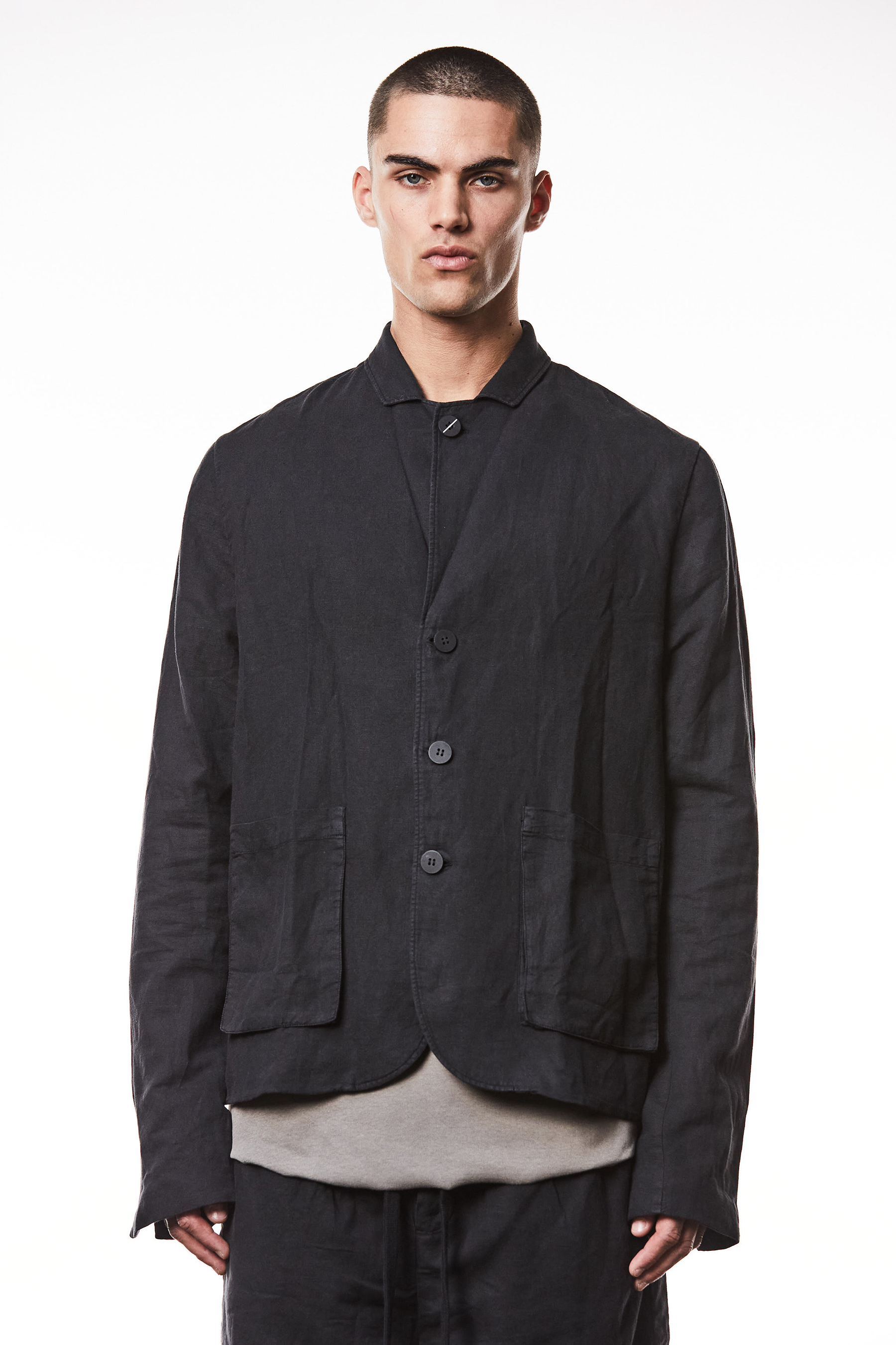 THOM KROM Relaxed Fit Linen-Cotton Blend Jacket