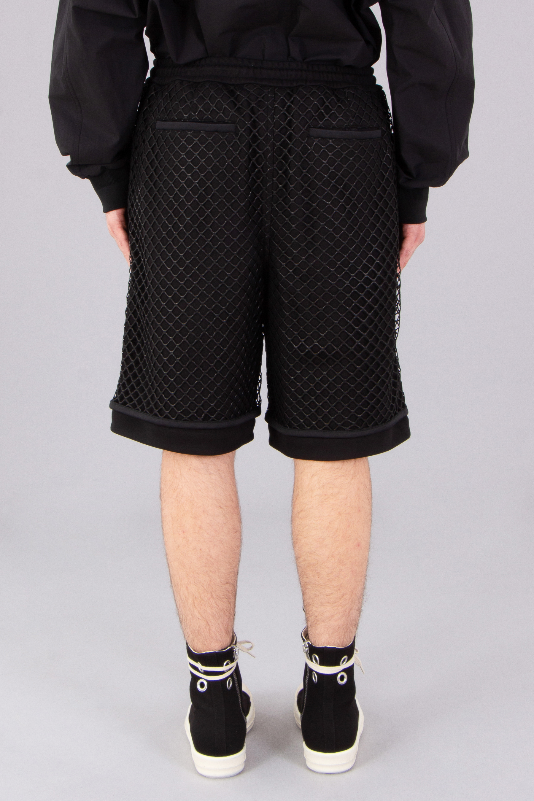 JUUN.J Wide Fit Netting Cotton Jersey Shorts