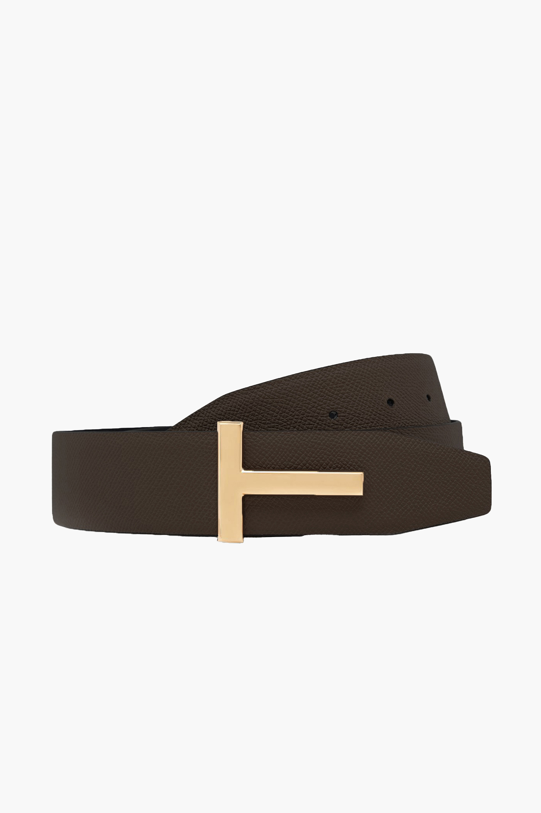 TOM FORD Grained Leather Logo Belt