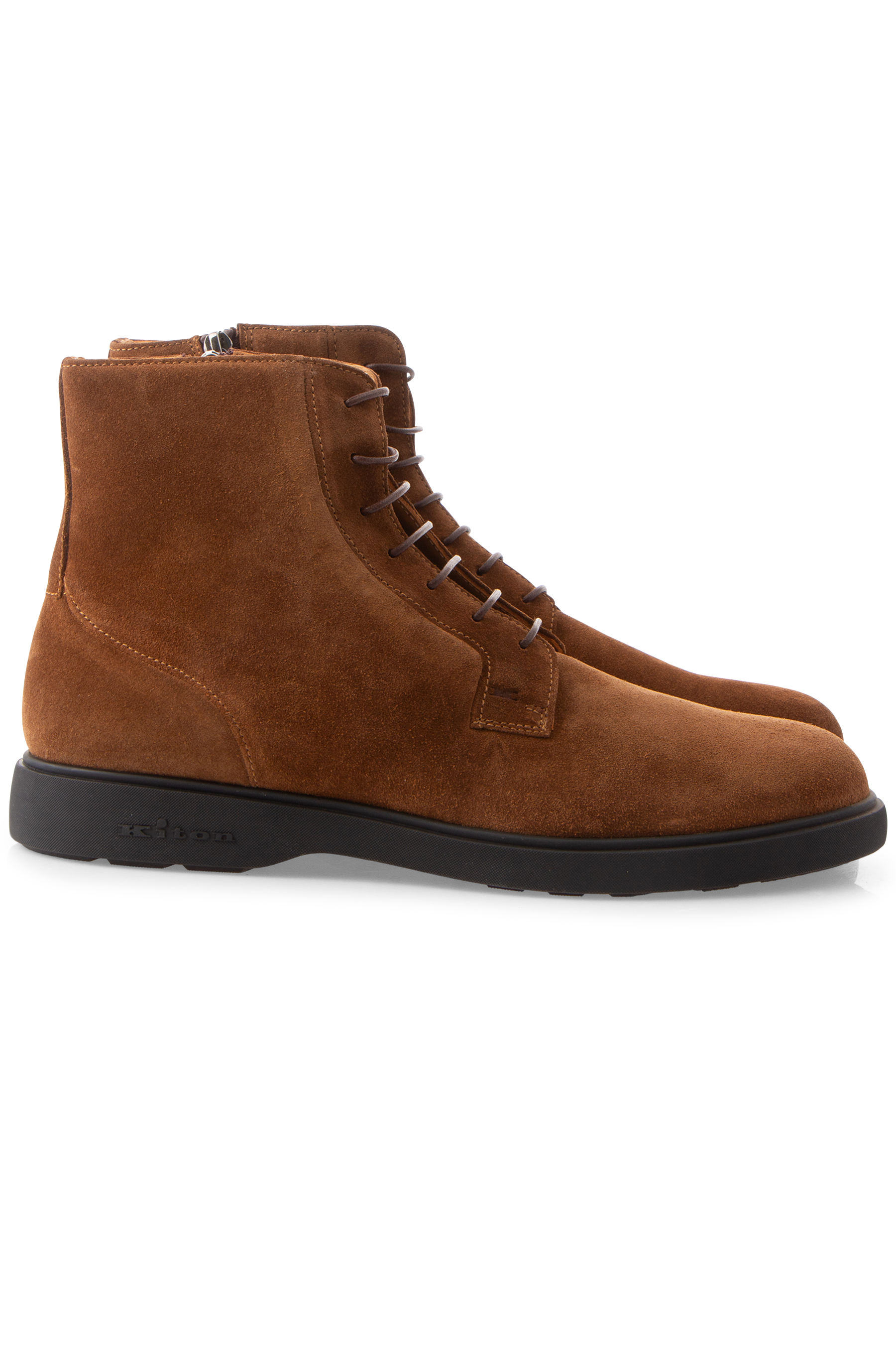 KITON Padded Calf Suede Ankle Boots