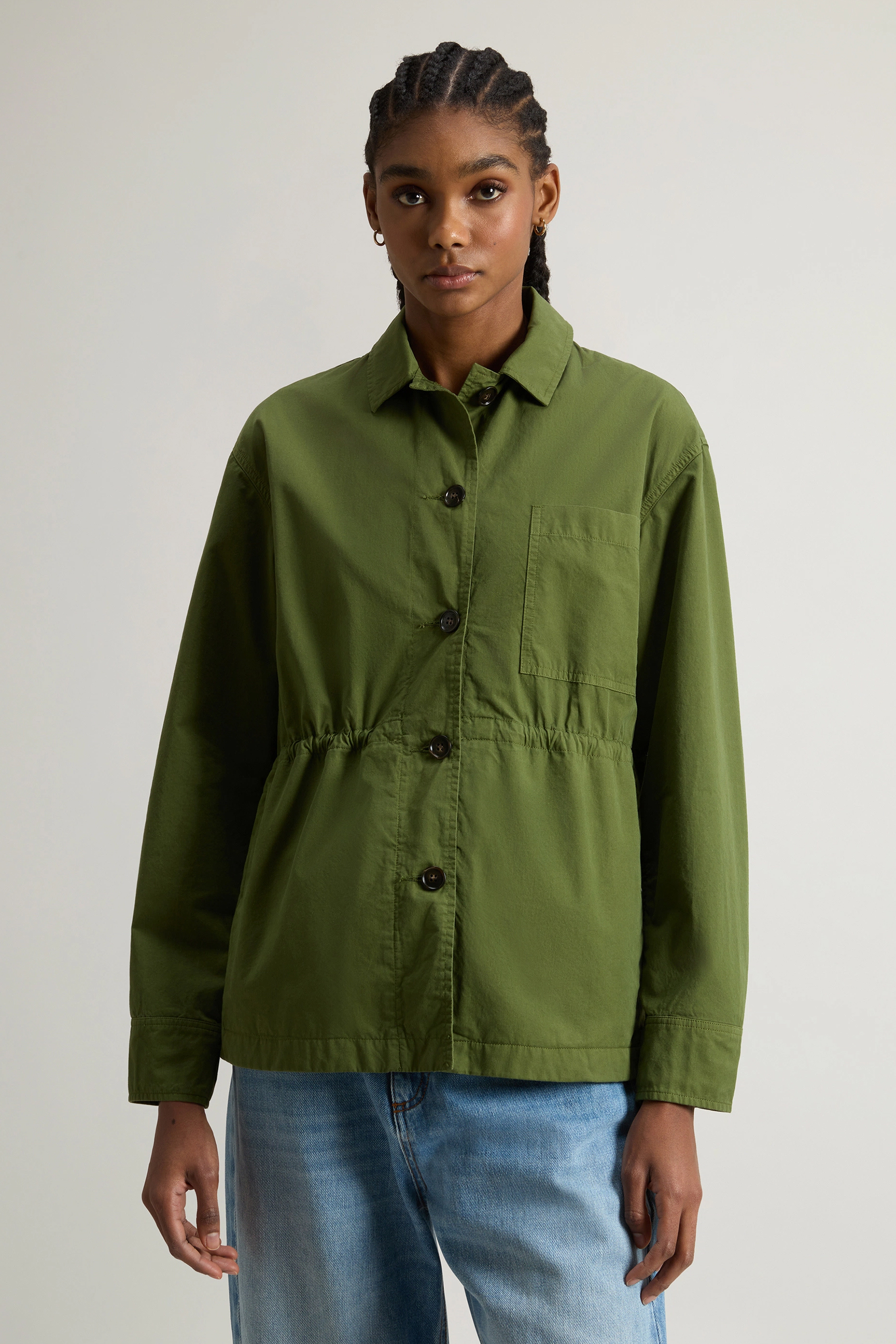 WOOLRICH Comfort Fit Cotton Gabardine Overshirt