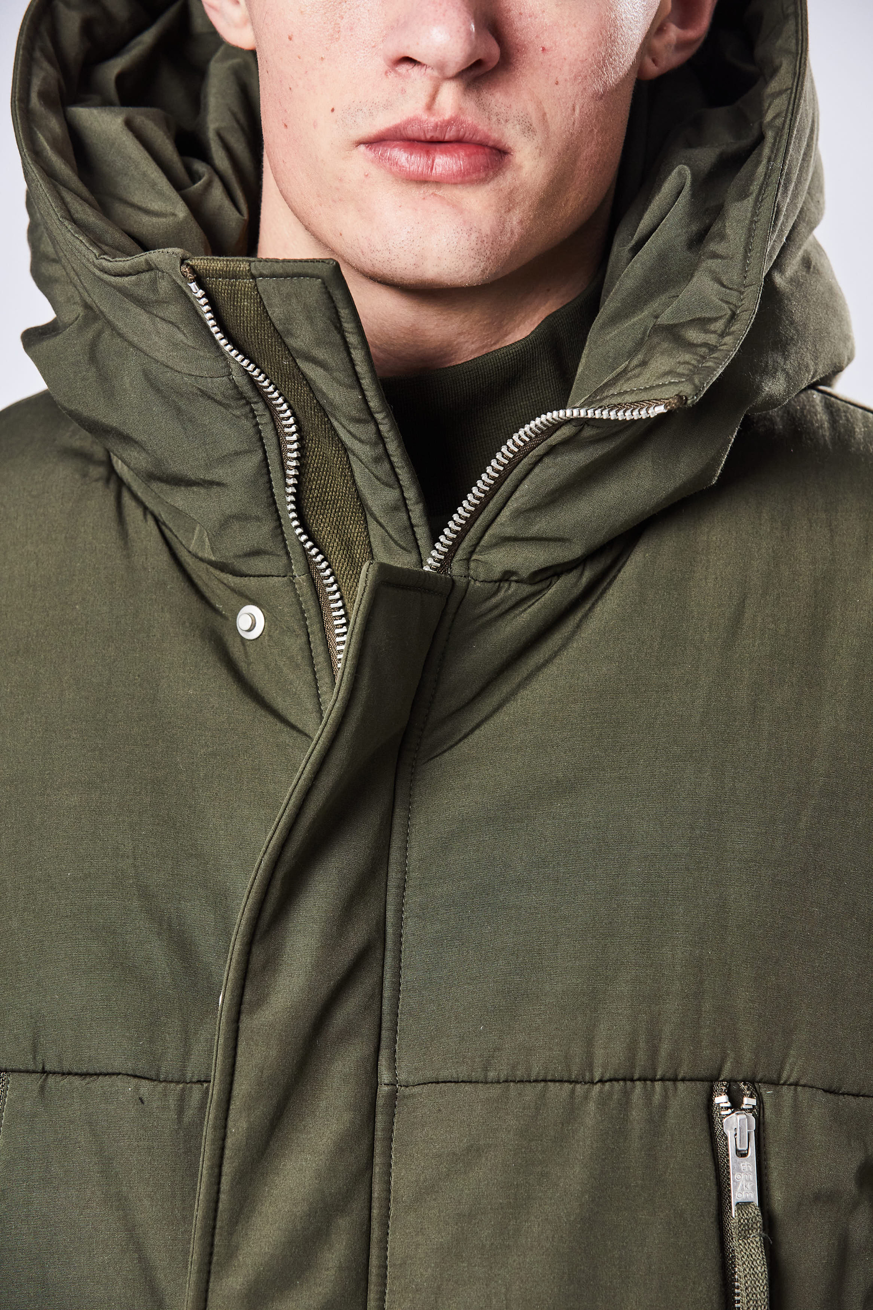 THOM KROM Long Water Repellent Cotton Mix Parka