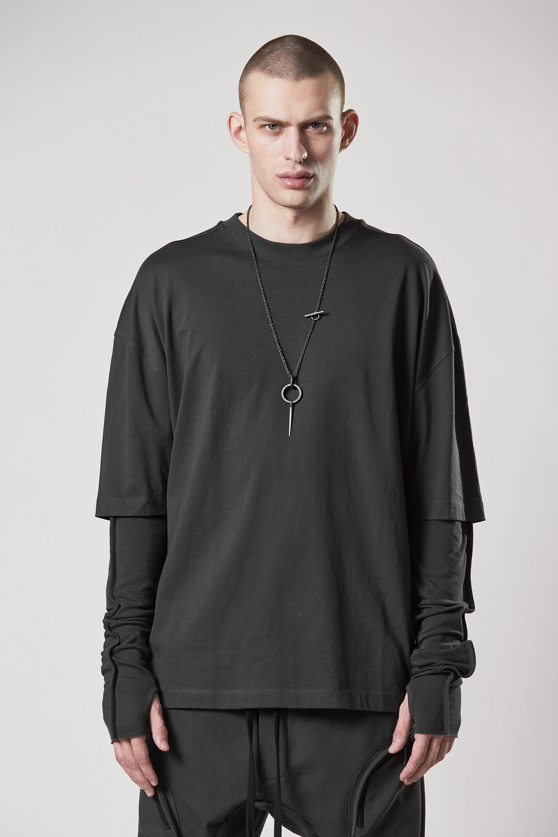 THOM KROM 2-in-1 Matmix Long Sleeve T-Shirt