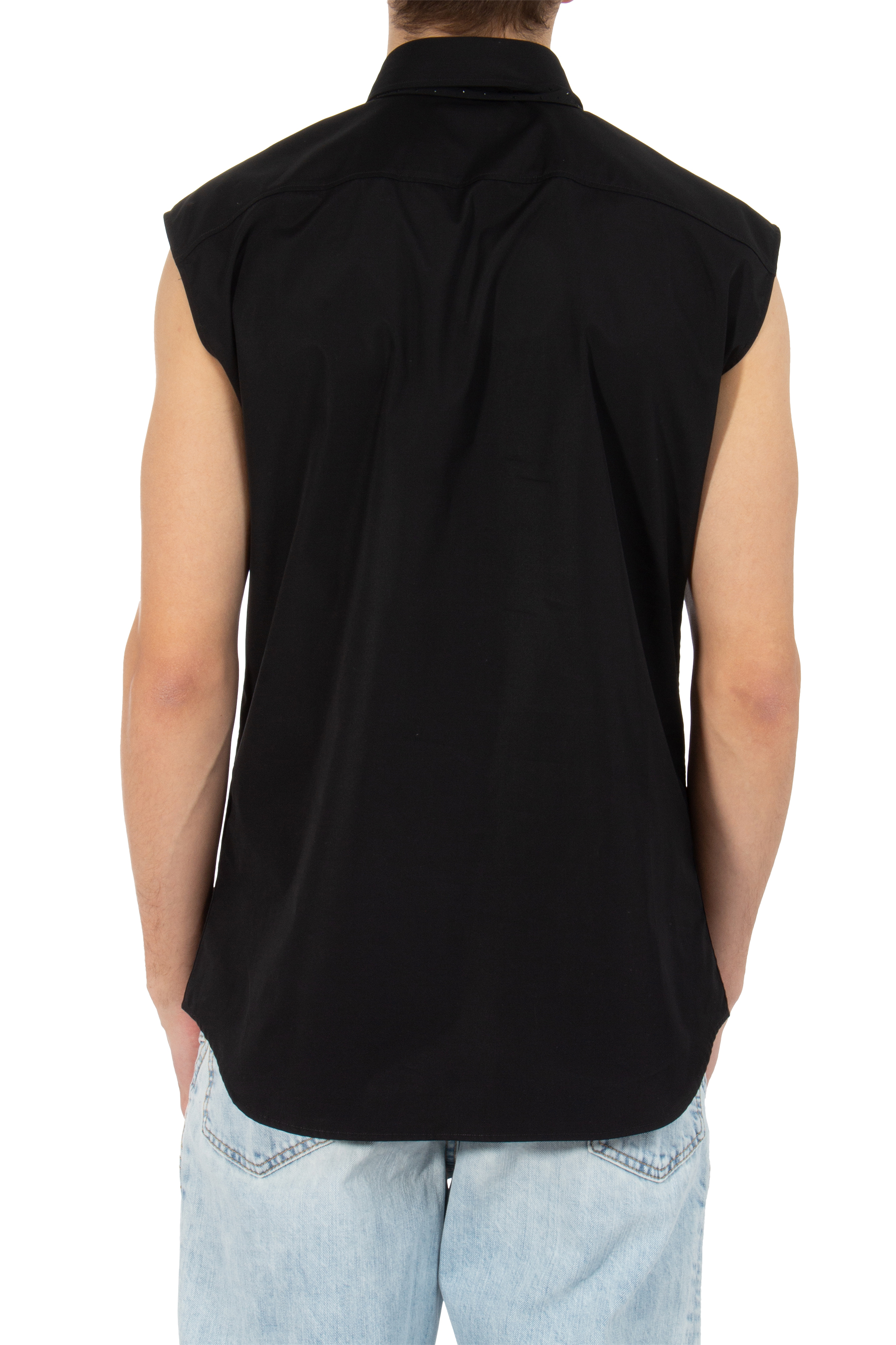 DSQUARED2 Cotton Poplin Sleeveless Shirt Comet