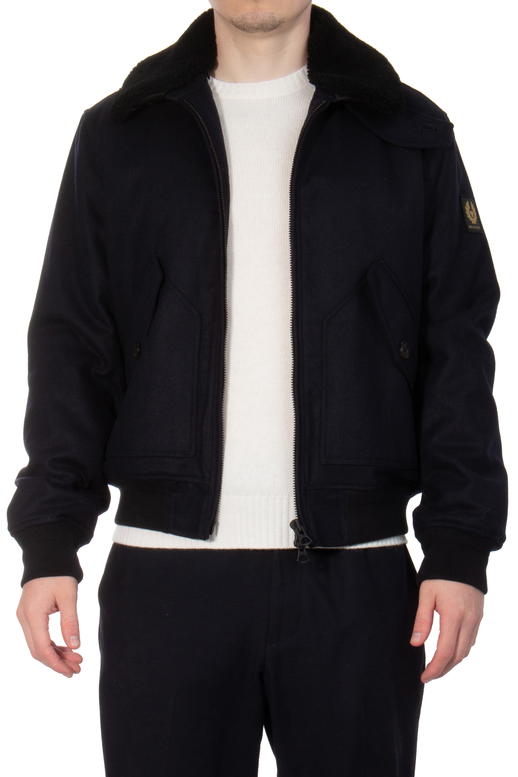 BELSTAFF Wool Mix Bomber Jacket Haywood